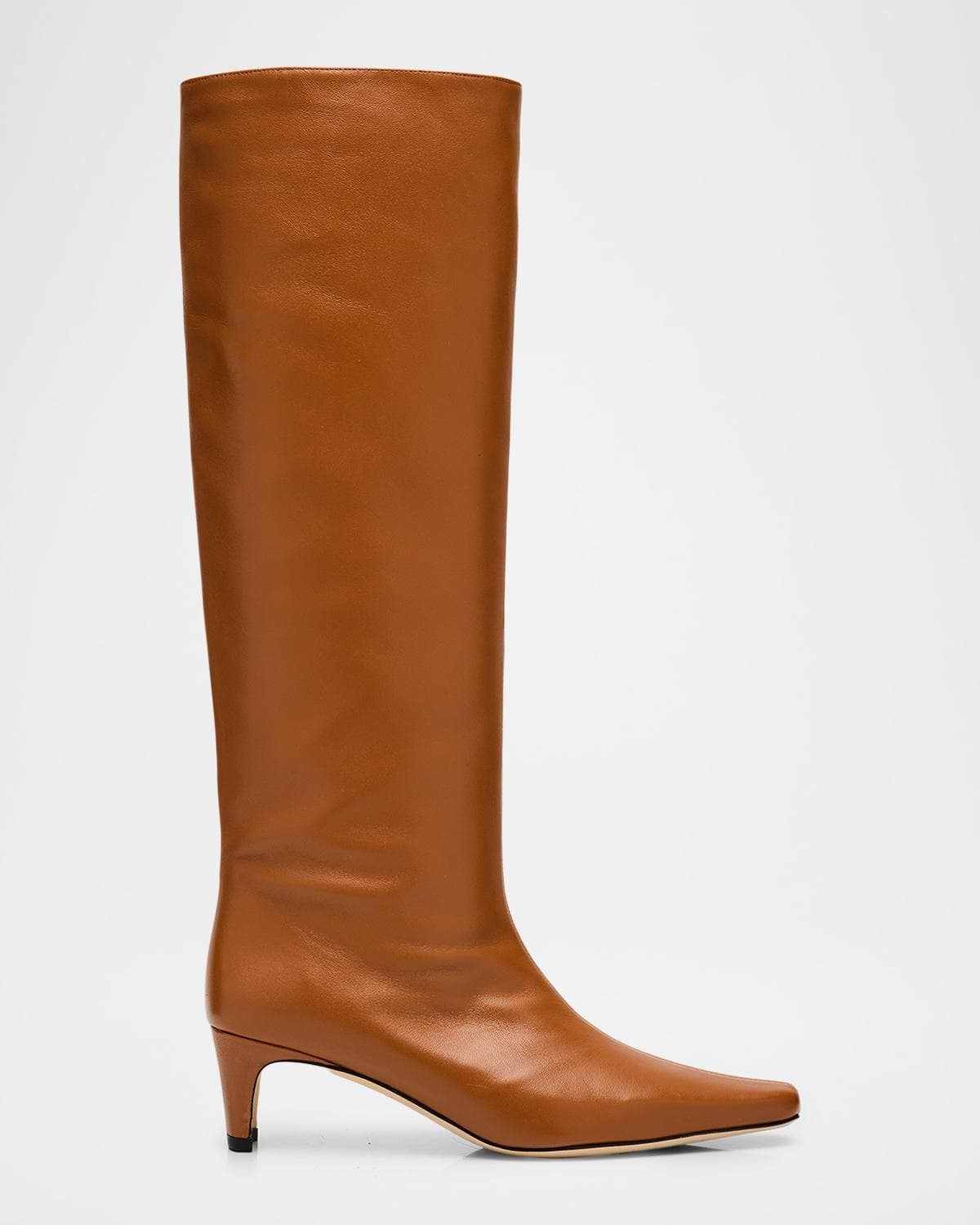 STAUD Wally Leather Knee-High Boots