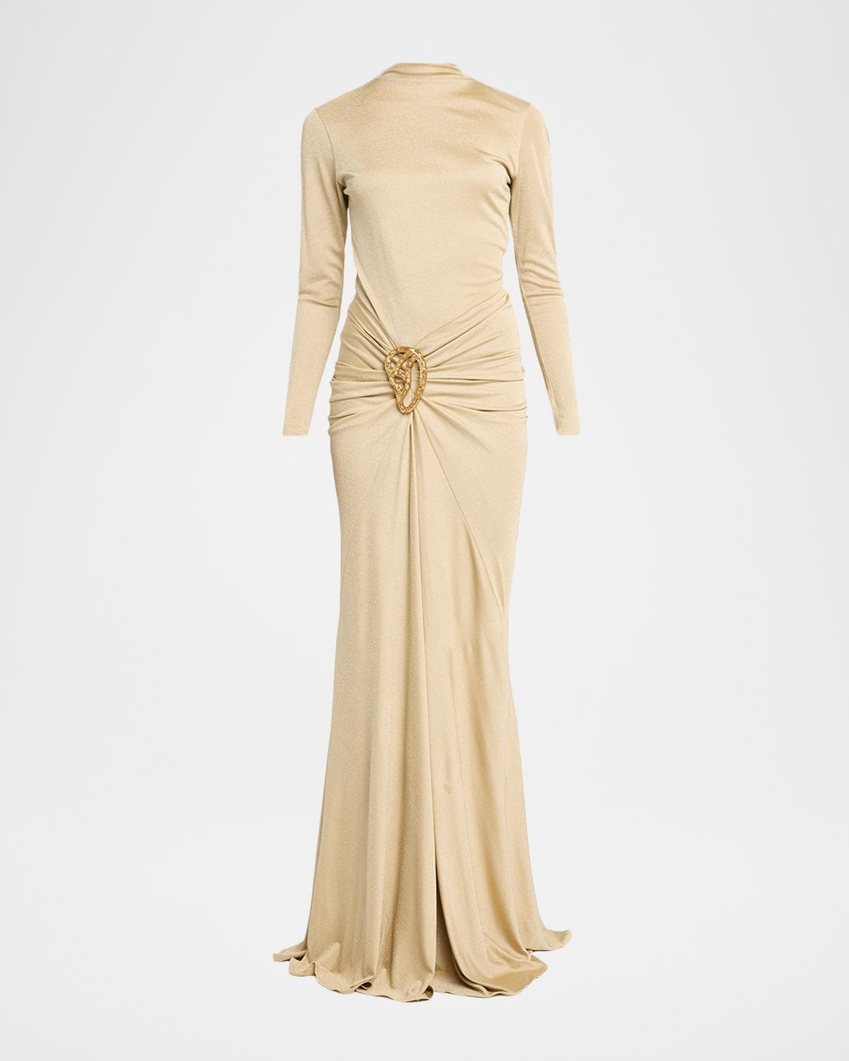 Silvia Tcherassi Celinda Draped Long-Sleeve Maxi Dress