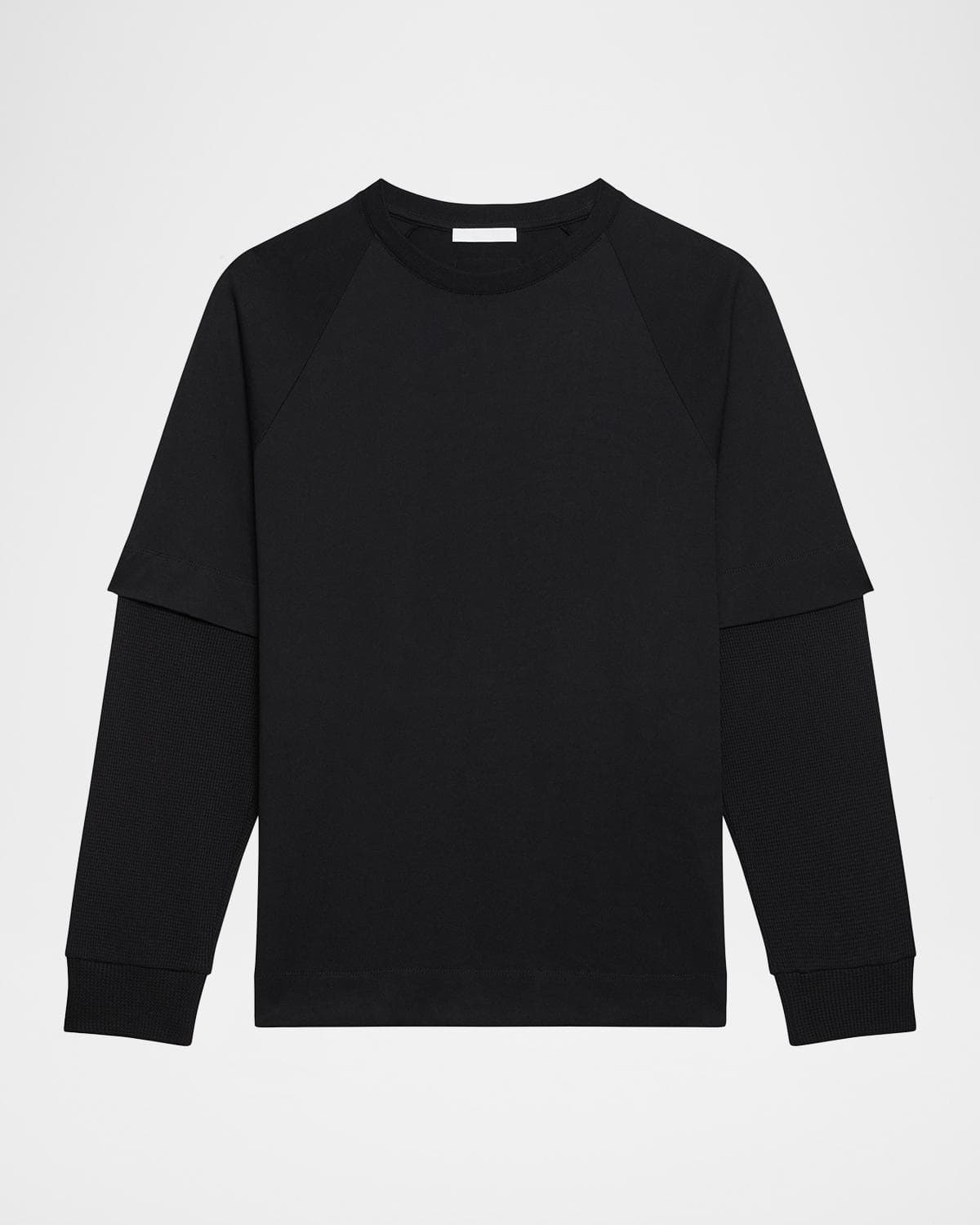 Helmut Lang Men's Double-Layer Waffle Sleeve T-Shirt
