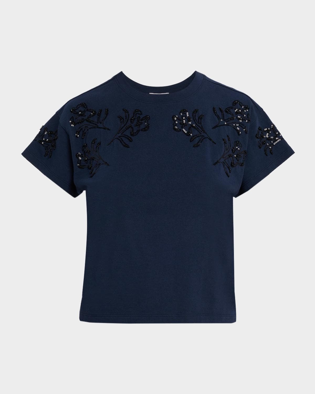 rag & bone Kelly Boxy Beaded Floral Tee
