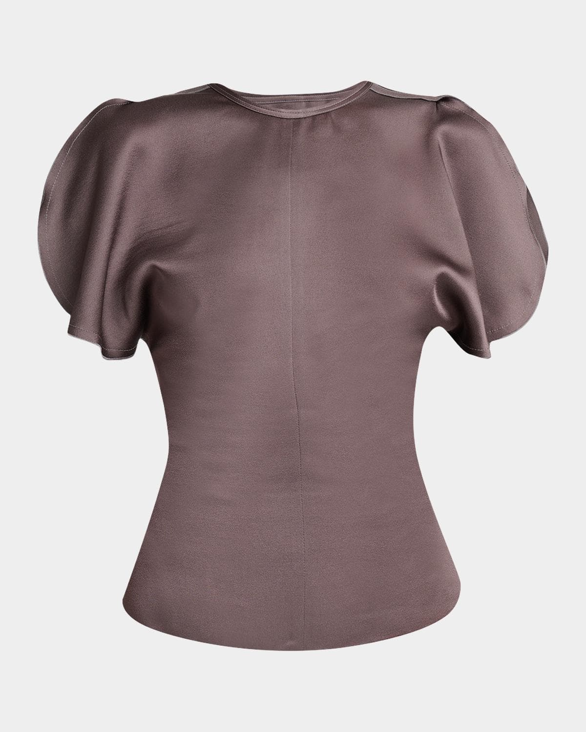 Victoria Beckham Draped Split-Sleeve Satin Blouse