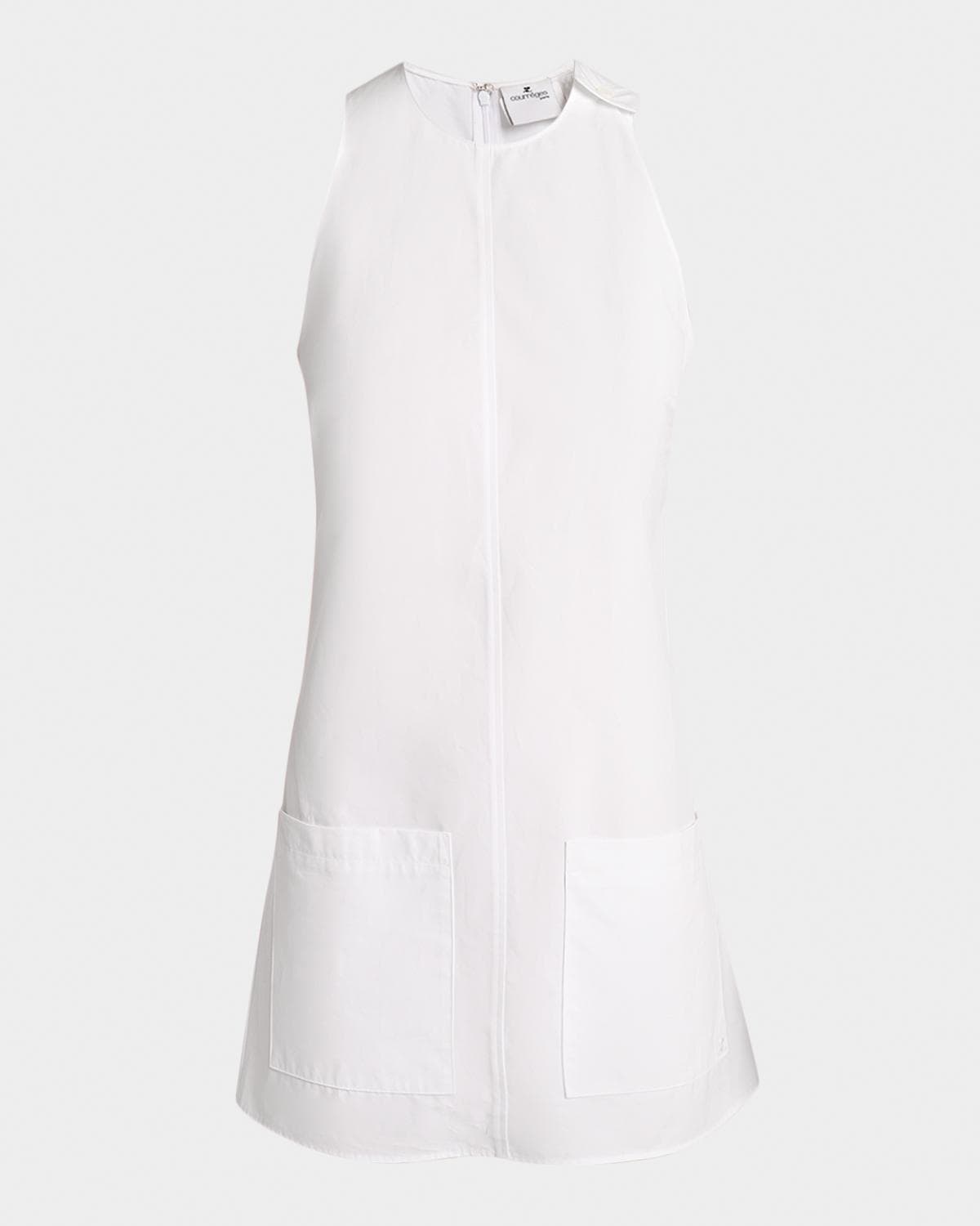 Courreges Heritage Poplin Sleeveless Mini Dress