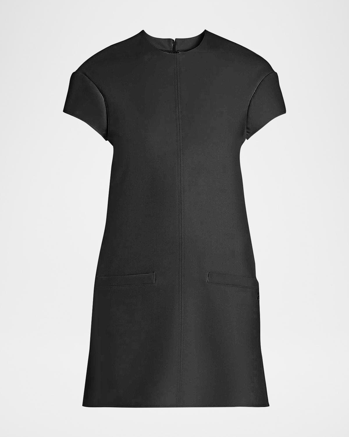 Courreges Heritage Wool-Blend Cap-Sleeve Mini Dress