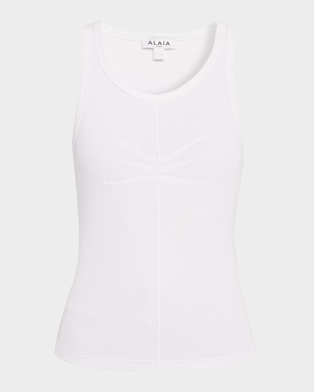 ALAÏA Darts Stretch Cotton Tank Top