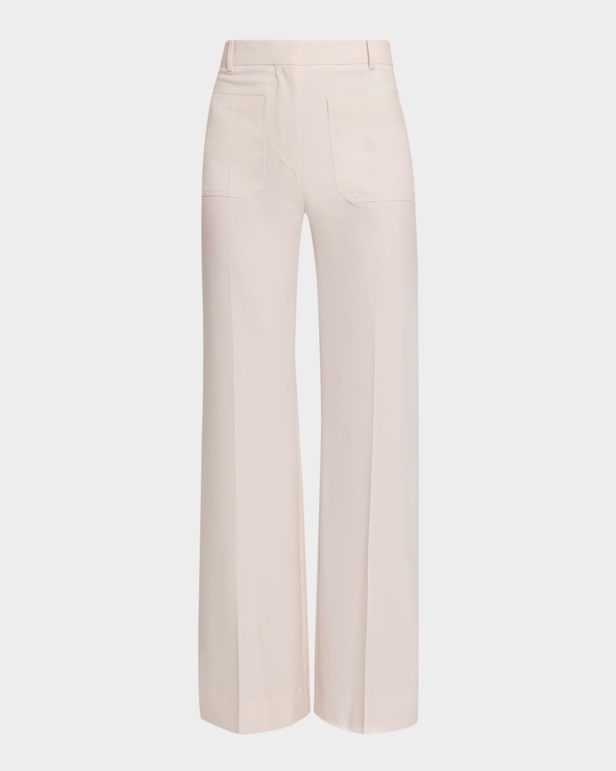Victoria Beckham Alina Patch-Pocket Wide-Leg Trousers · 6