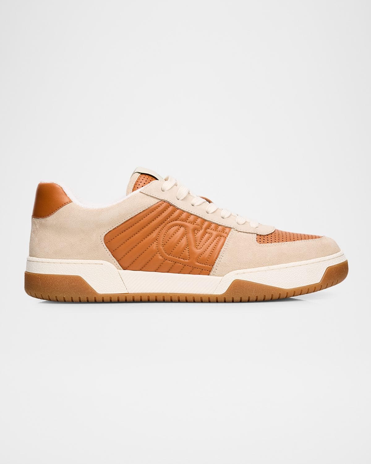 Valentino Garavani Men's Sparry Split Leather and Napa Low-Top Sneakers
