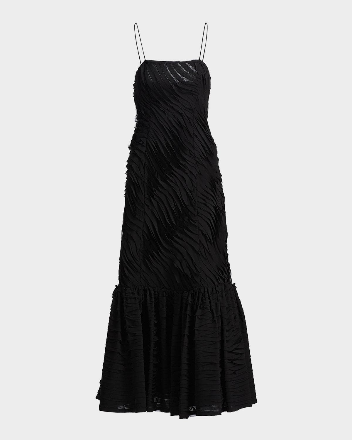 Ulla Johnson Augustina Textured-Pleat Maxi Dress