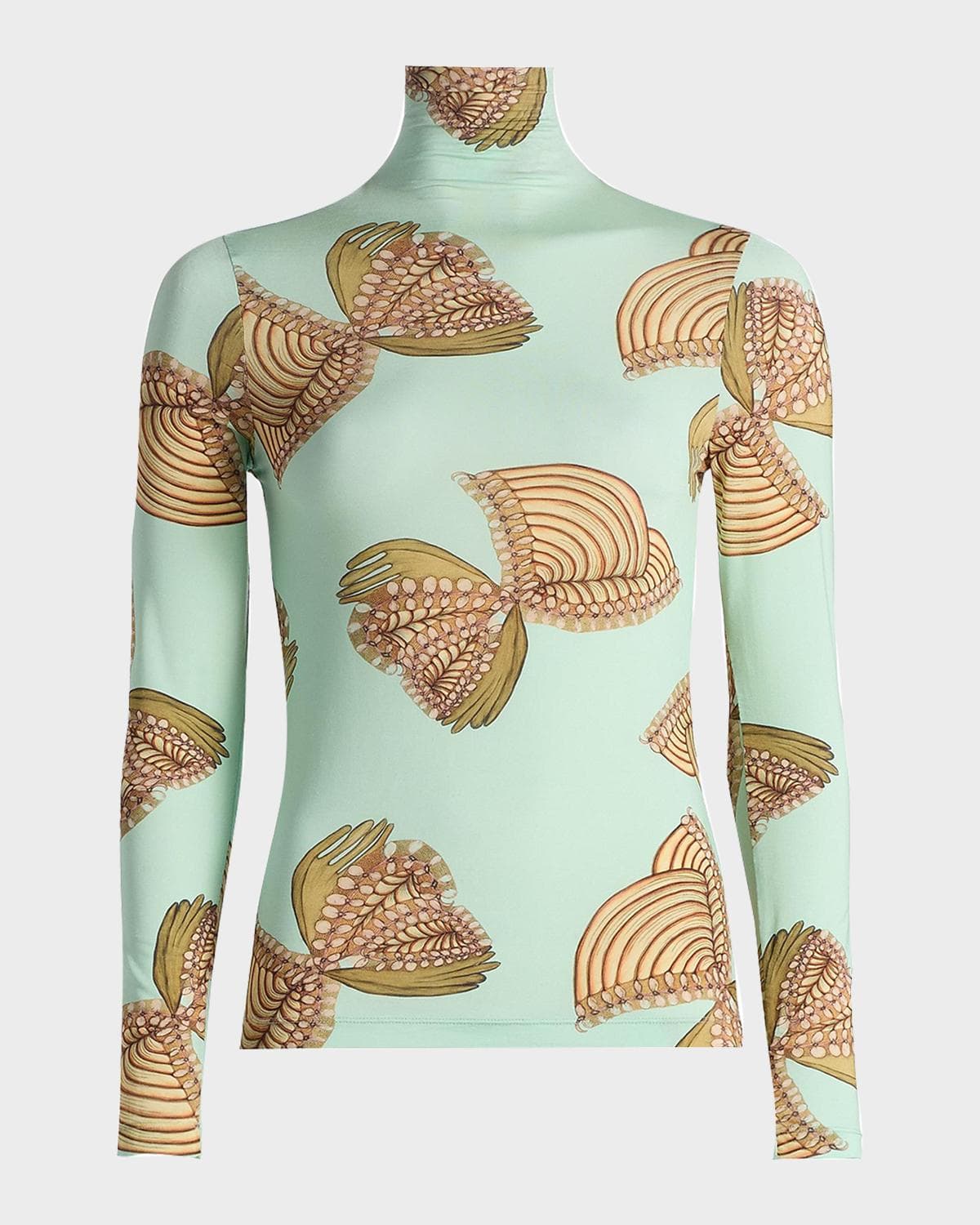 Ulla Johnson Aurelia Jersey Long-Sleeve Turtleneck Top