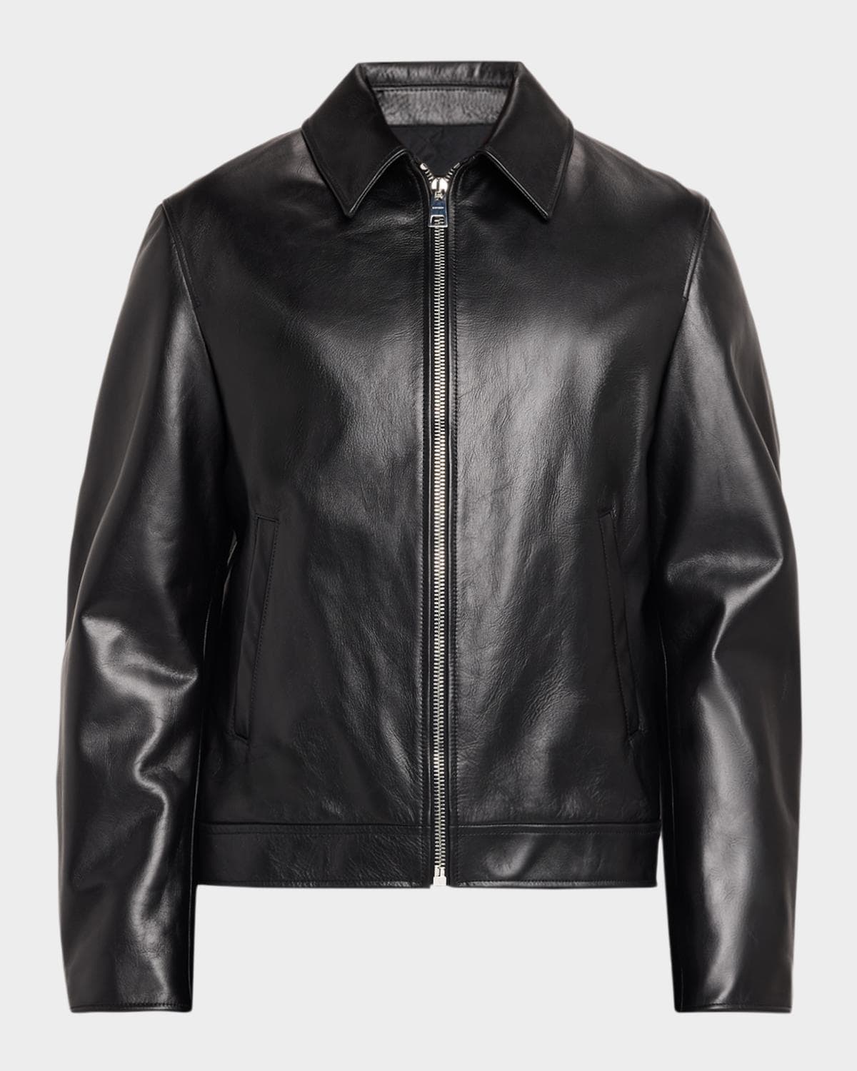 Givenchy Men's Leather Full-Zip Biker Jacket