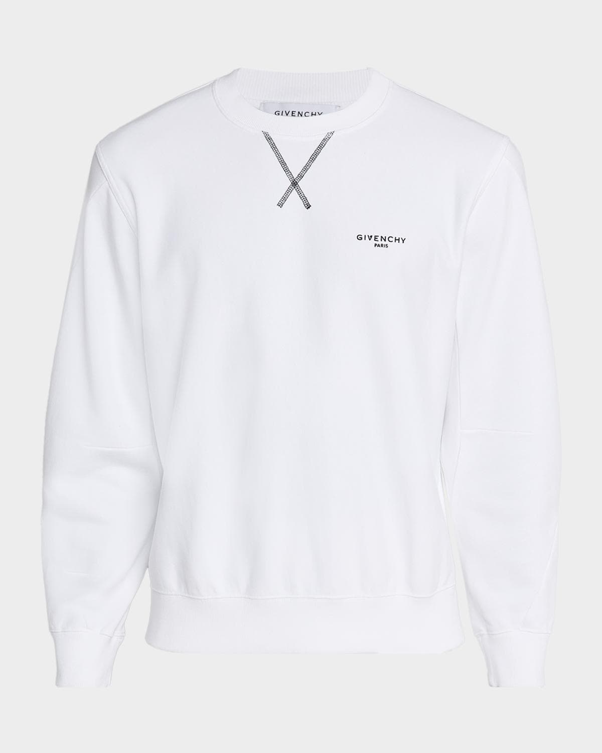 Givenchy Men's Couture Seam Fleece Logo Sweatshirt