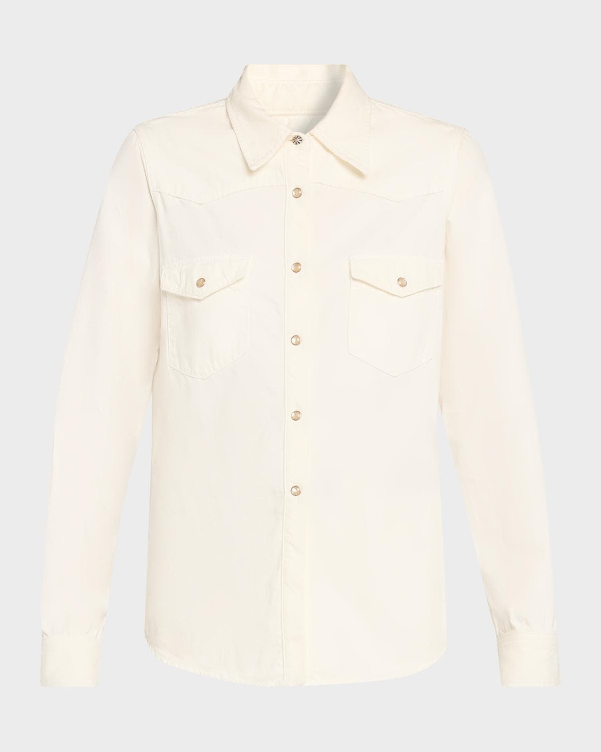 Nili Lotan Travis Pearly-Snap Western Shirt