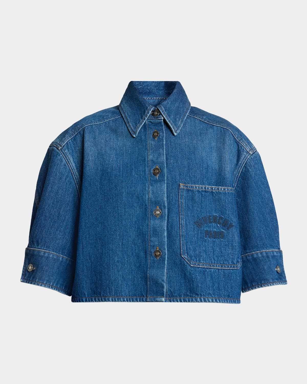 Givenchy Cocoon Short Sleeve Denim Shirt