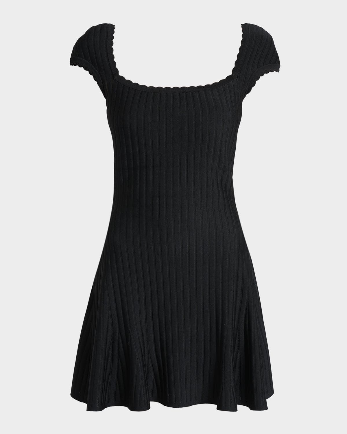 Givenchy Cap-Sleeve Pleated Mini Dress