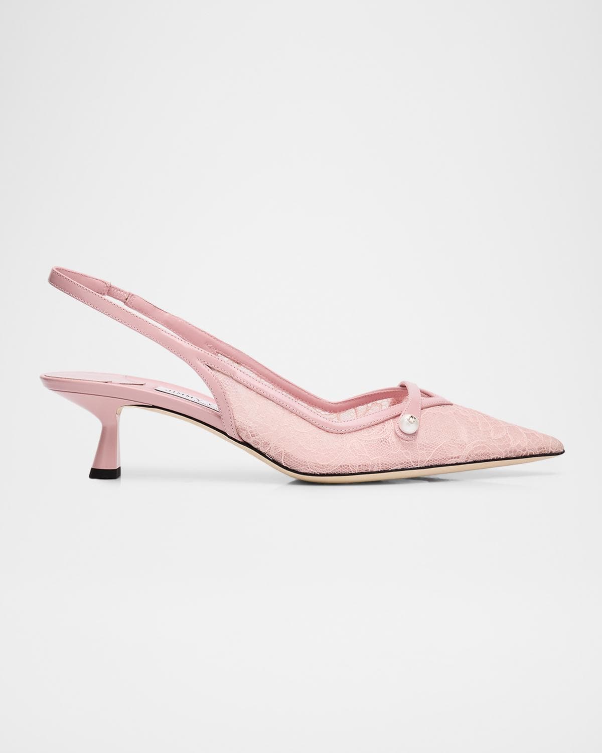 Jimmy Choo Amita 45 Lace Slingback Pumps