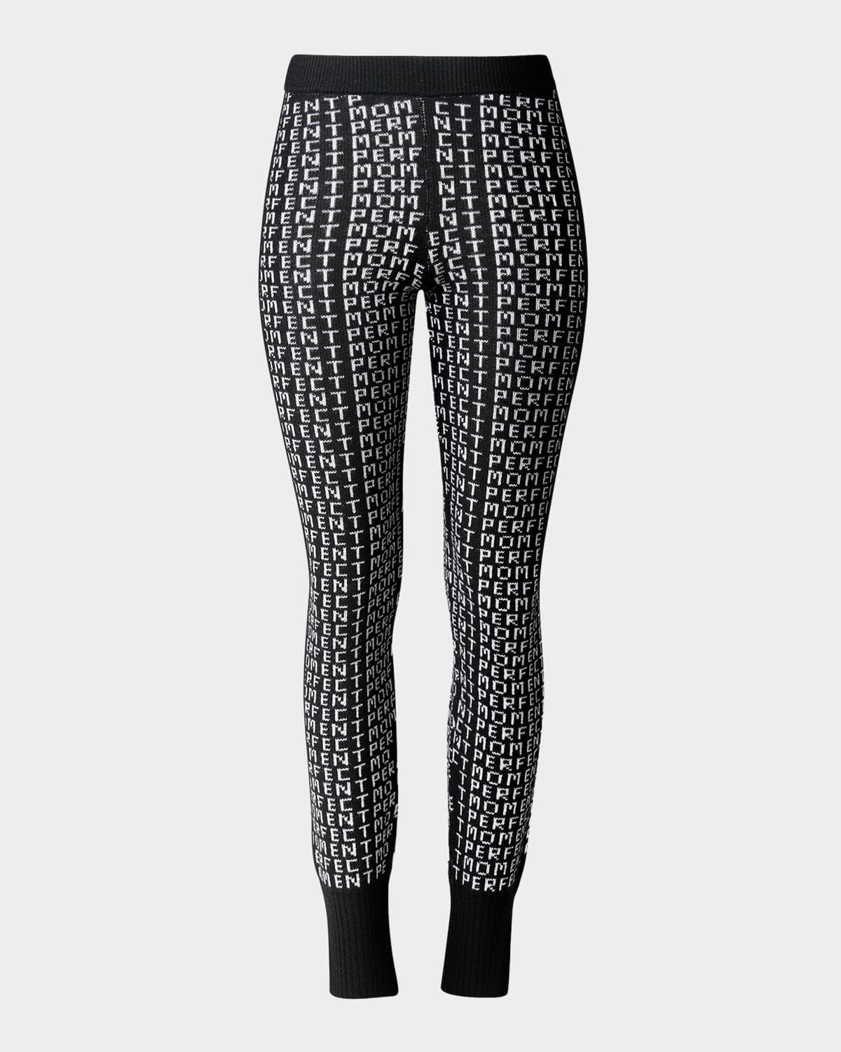 Perfect Moment Monogram Merino Wool Leggings · MEDIUM