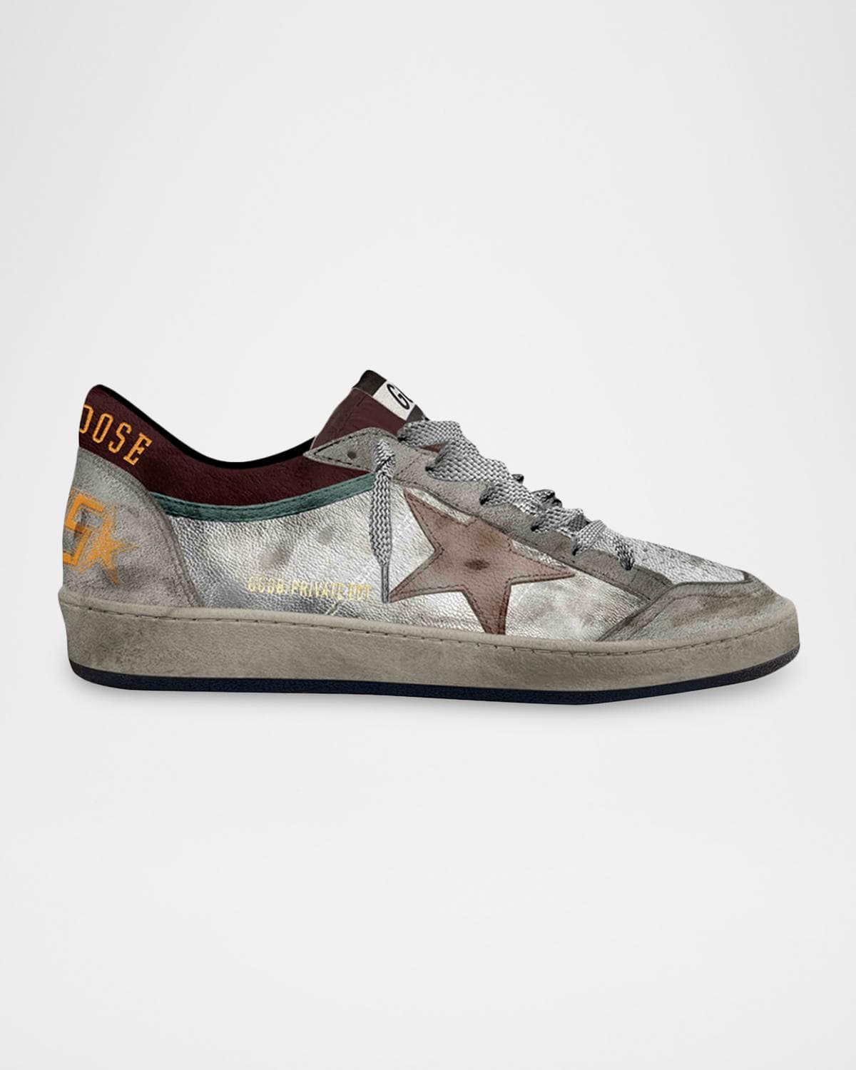 Golden Goose Men's Ballstar Double Leather Low-Top Sneakers