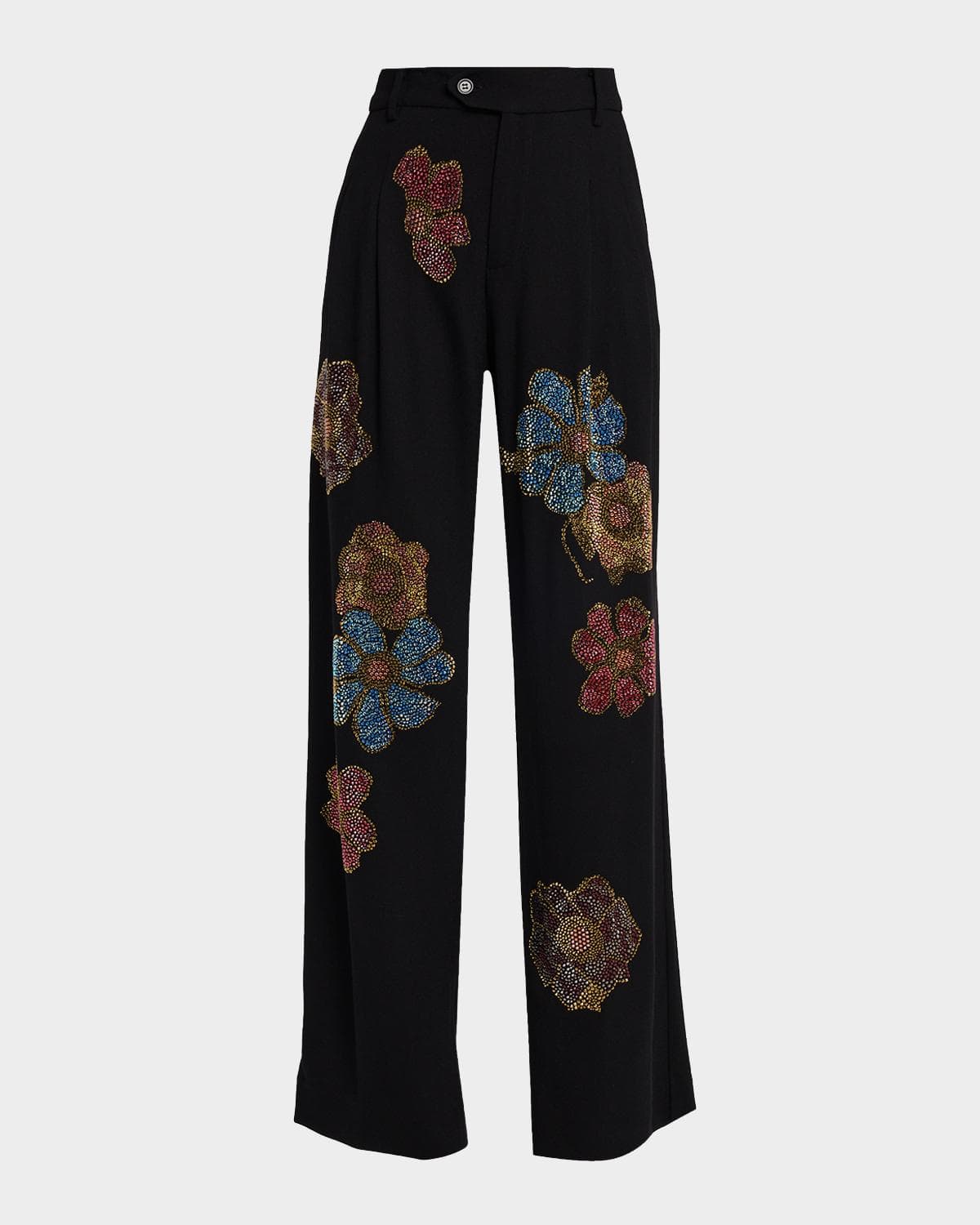Libertine Fleur D 'Or Embellished Baggy Wide-Leg Trousers