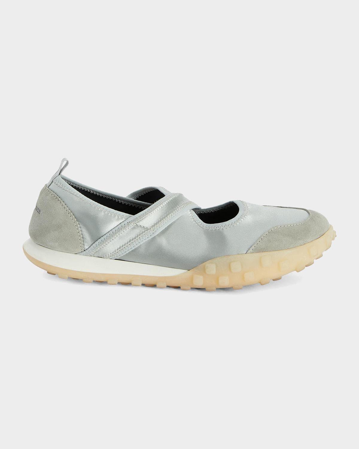 Jil Sander Moon Satin and Suede Sneaker Ballerina Flats