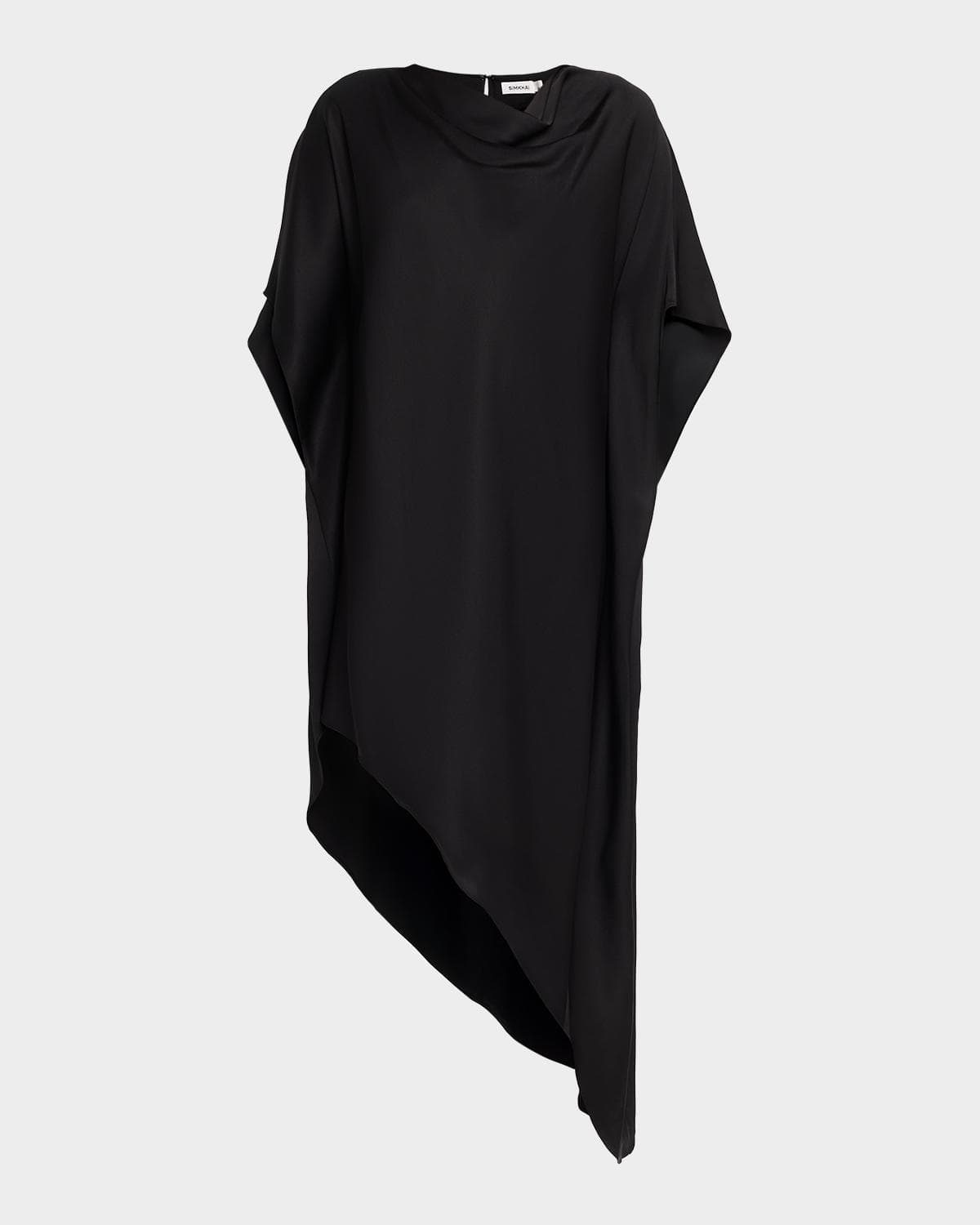 SIMKHAI Sadia Satin Mini Cape Dress
