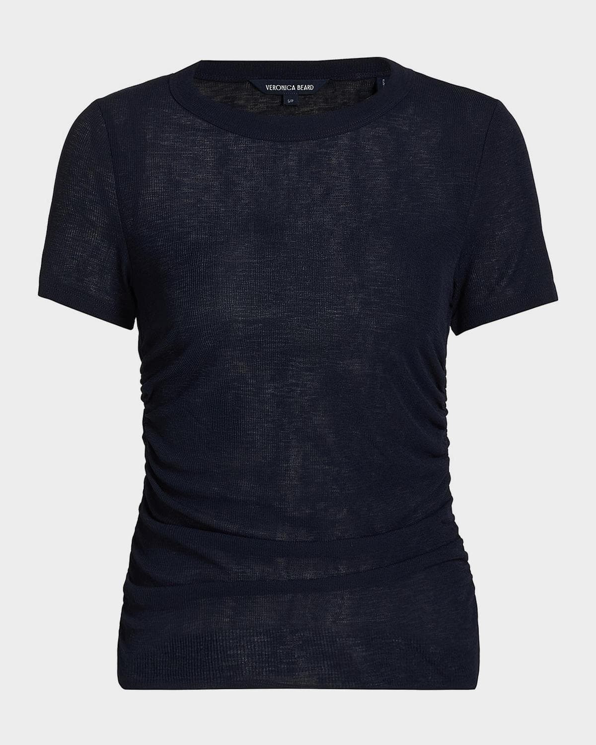 Veronica Beard Remus Ruched Crewneck Tee