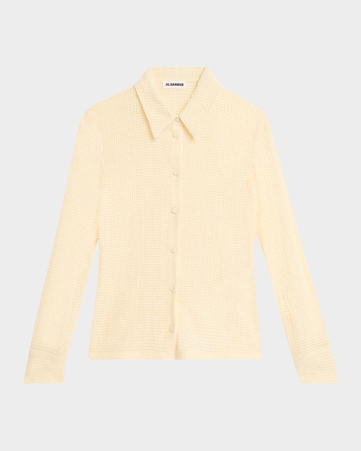 Jil Sander Openwork Cotton Knit Shirt