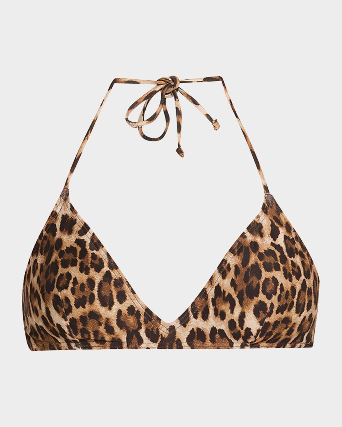 Nili Lotan Printed Triangle Bikini Top