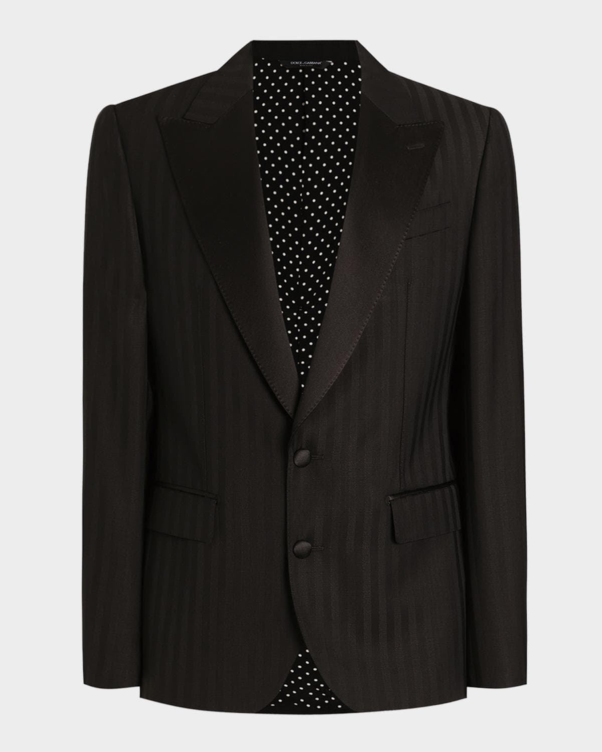 Dolce & Gabbana Virgin Wool-Blend Single-Breasted Blazer