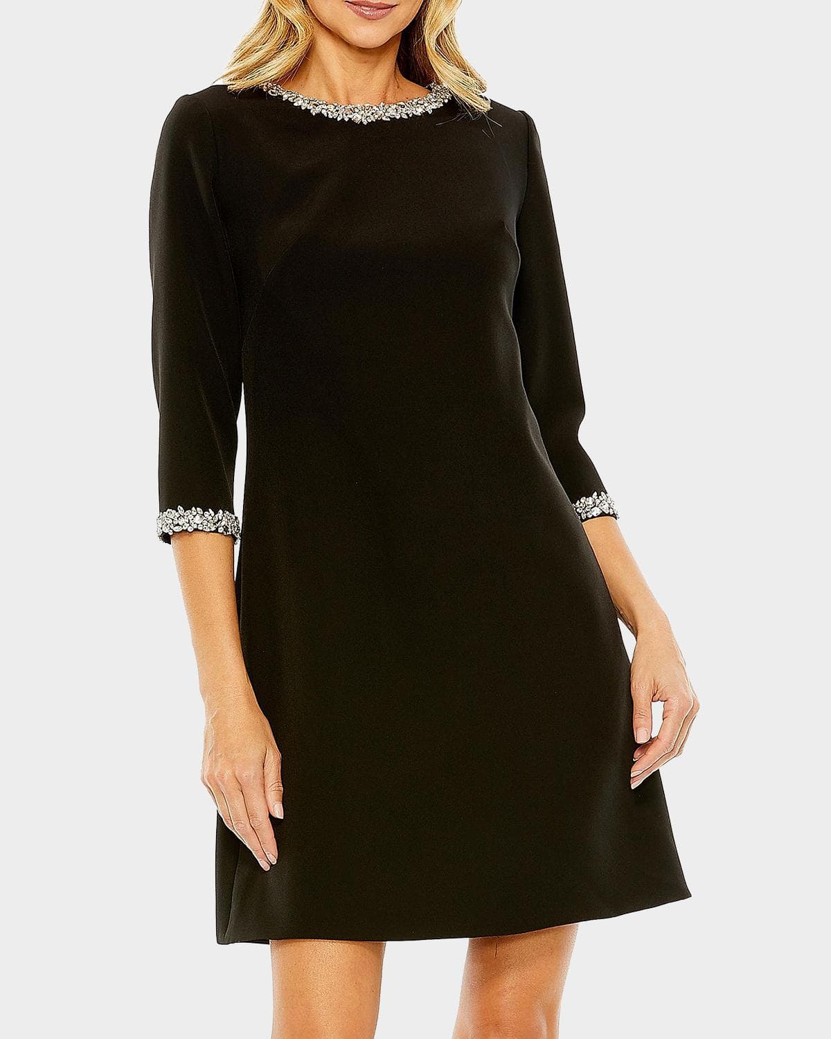 Mac Duggal Embellished A-Line Cocktail Dress