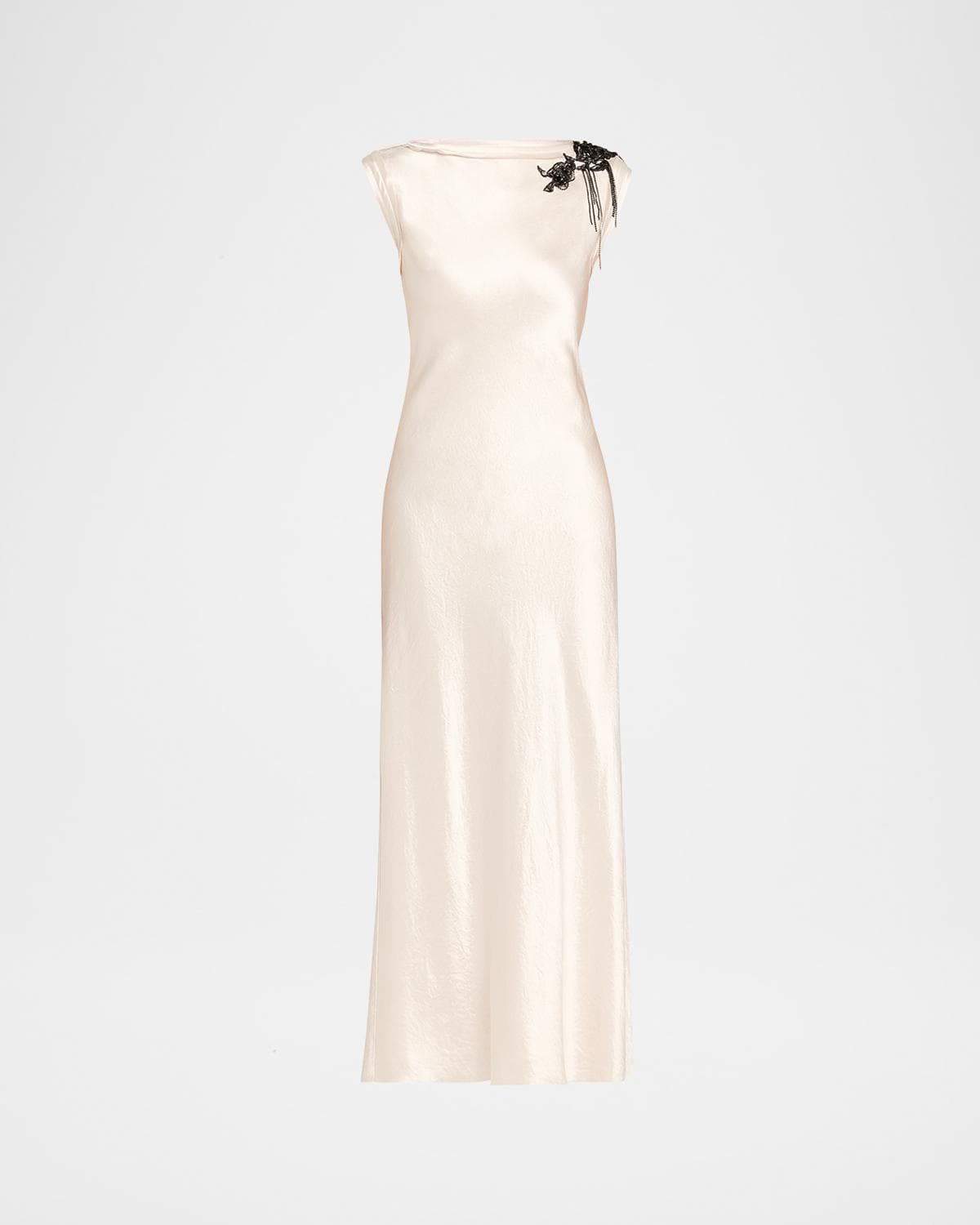 Jason Wu Collection Embellished Washed Twill Column Gown
