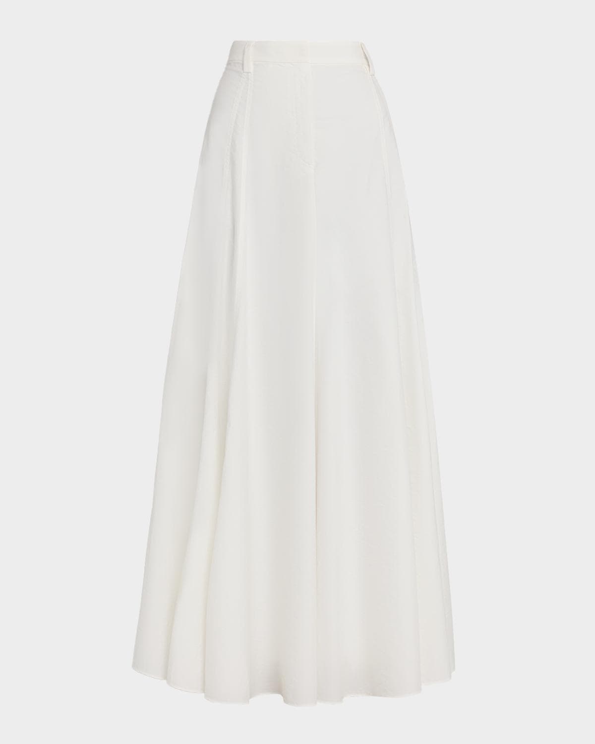 Brunello Cucinelli Techno Cotton Poplin Maxi Skirt