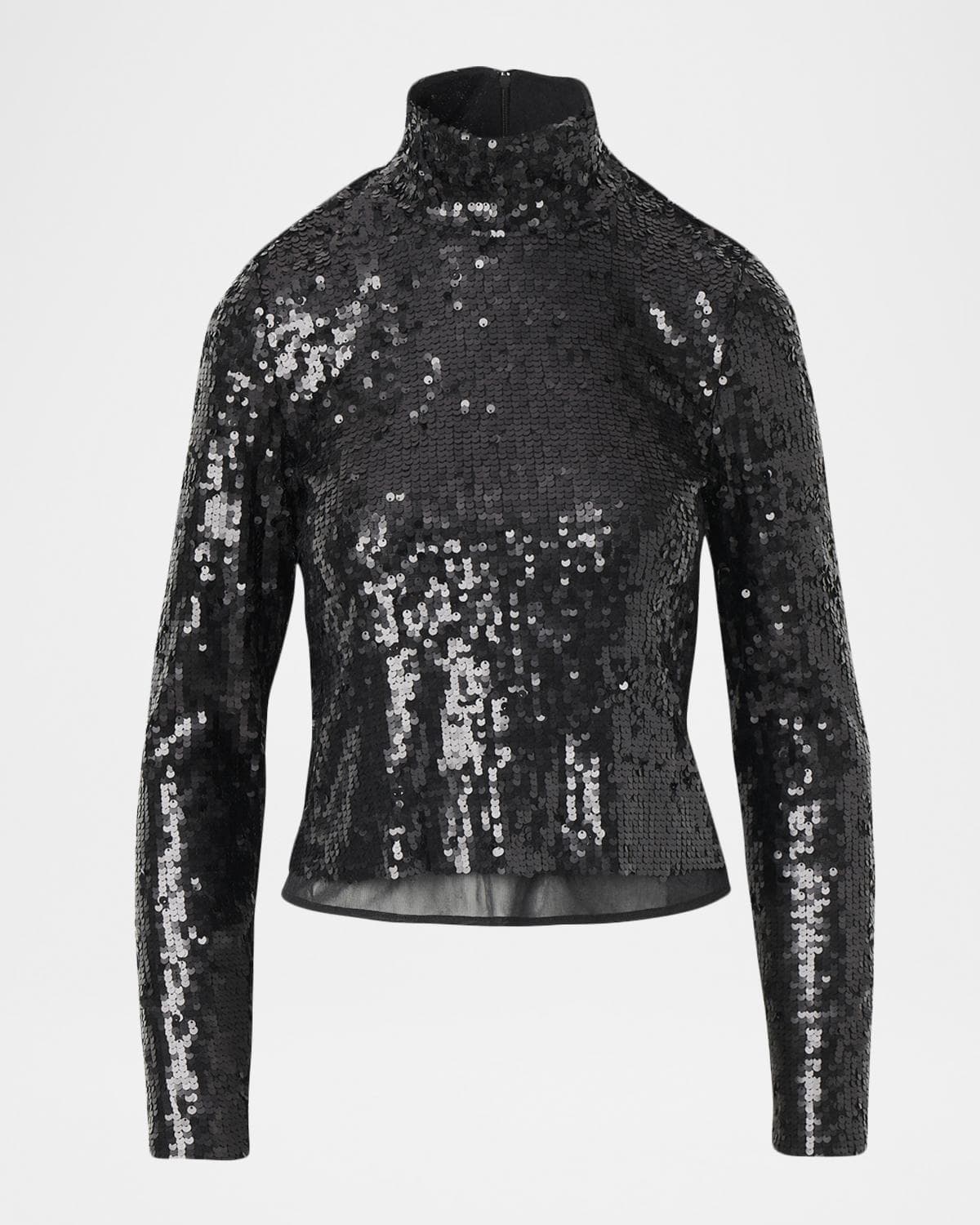 rag & bone Lucy Sequined Turtleneck Top