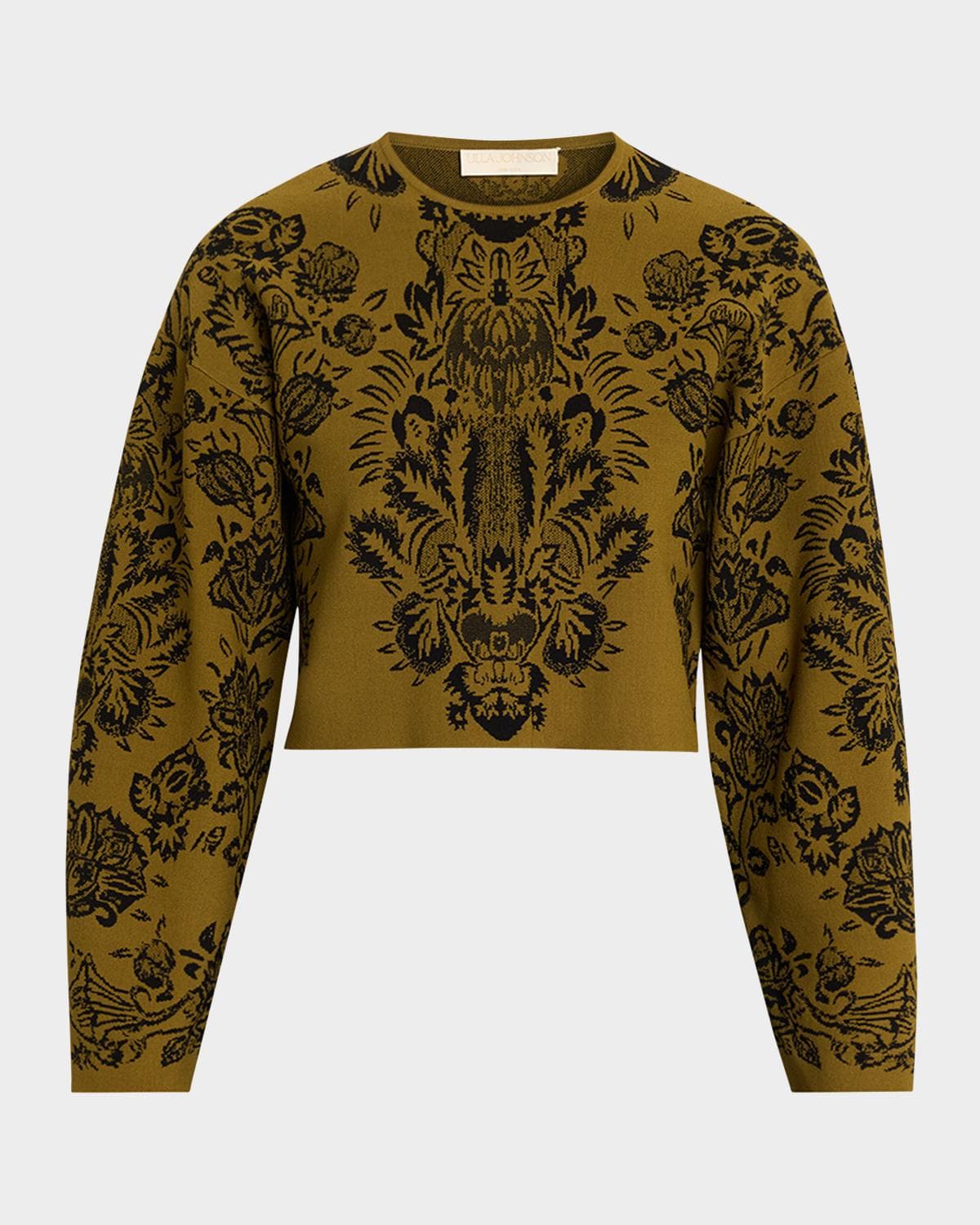 Ulla Johnson Elisa Jacquard Knit Crop Sweater · MED