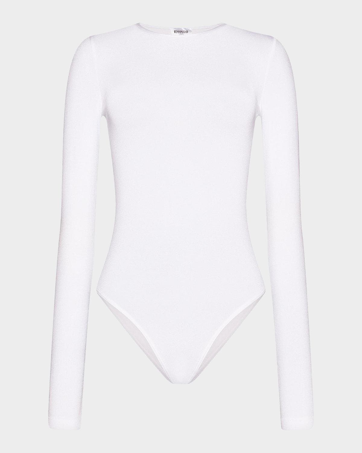 Wolford Jewel Neck Long-Sleeve Bodysuit · X-SMALL