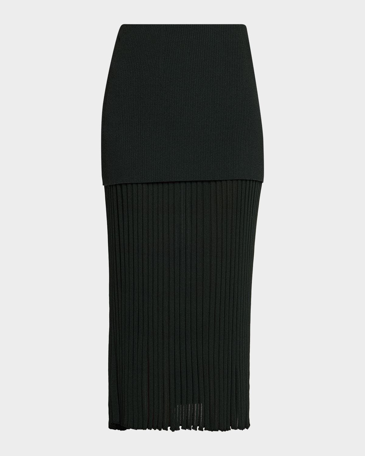 Proenza Schouler Luiza Rib-Knit Midi Skirt