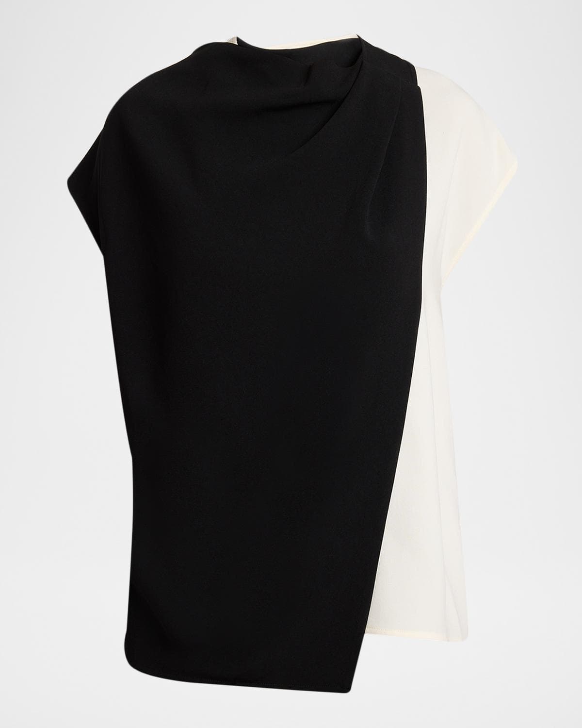 Proenza Schouler Elsa Draped Matte Crepe Top