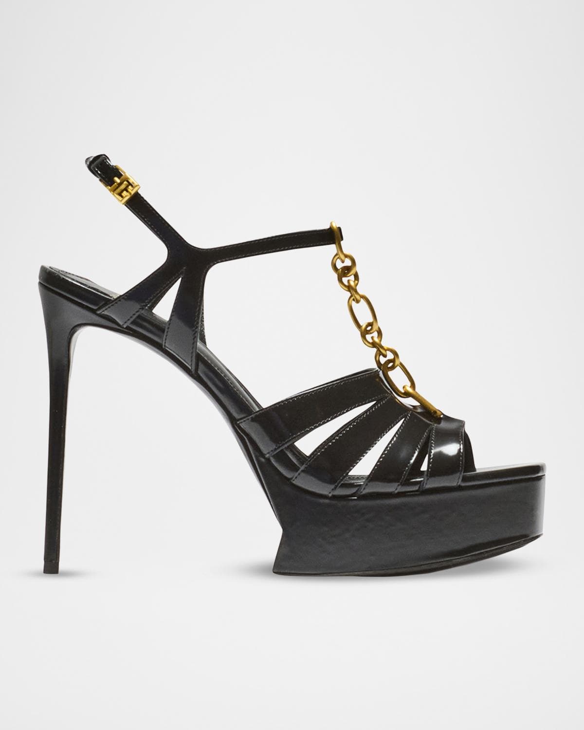 Balmain 125mm Sync Velvet Platform Sandals