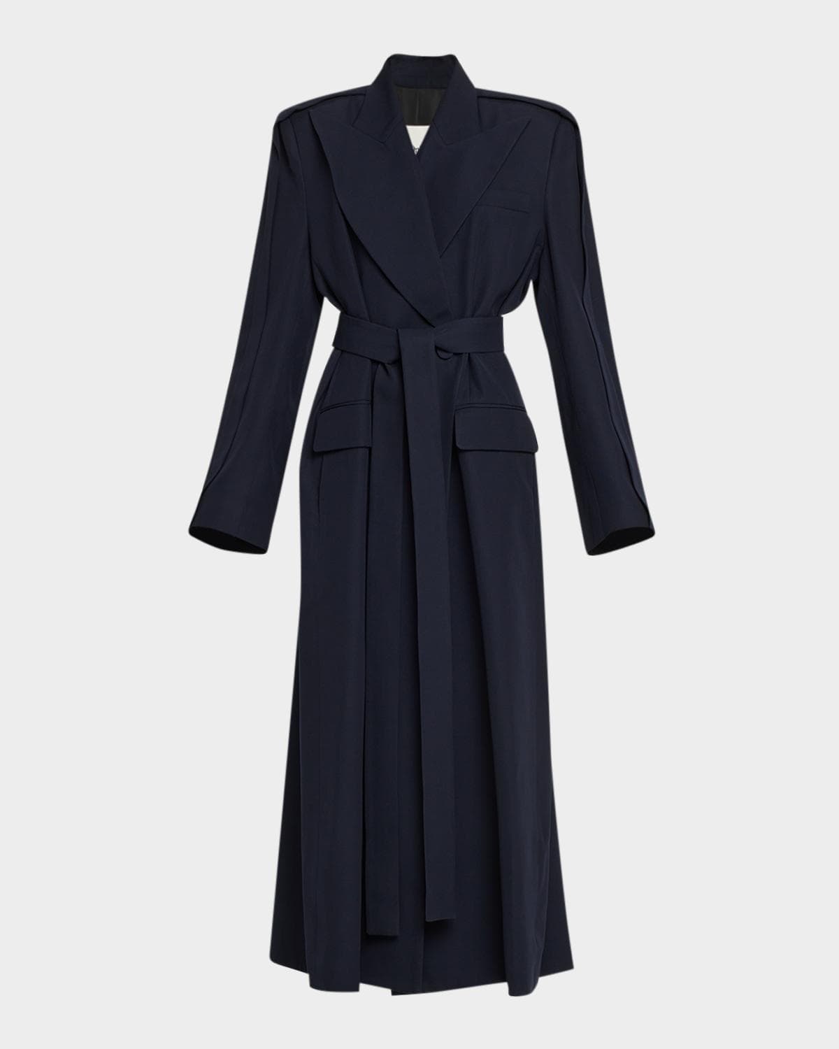 anOnlyChild Jean Double-Breasted Wool Long Robe Coat