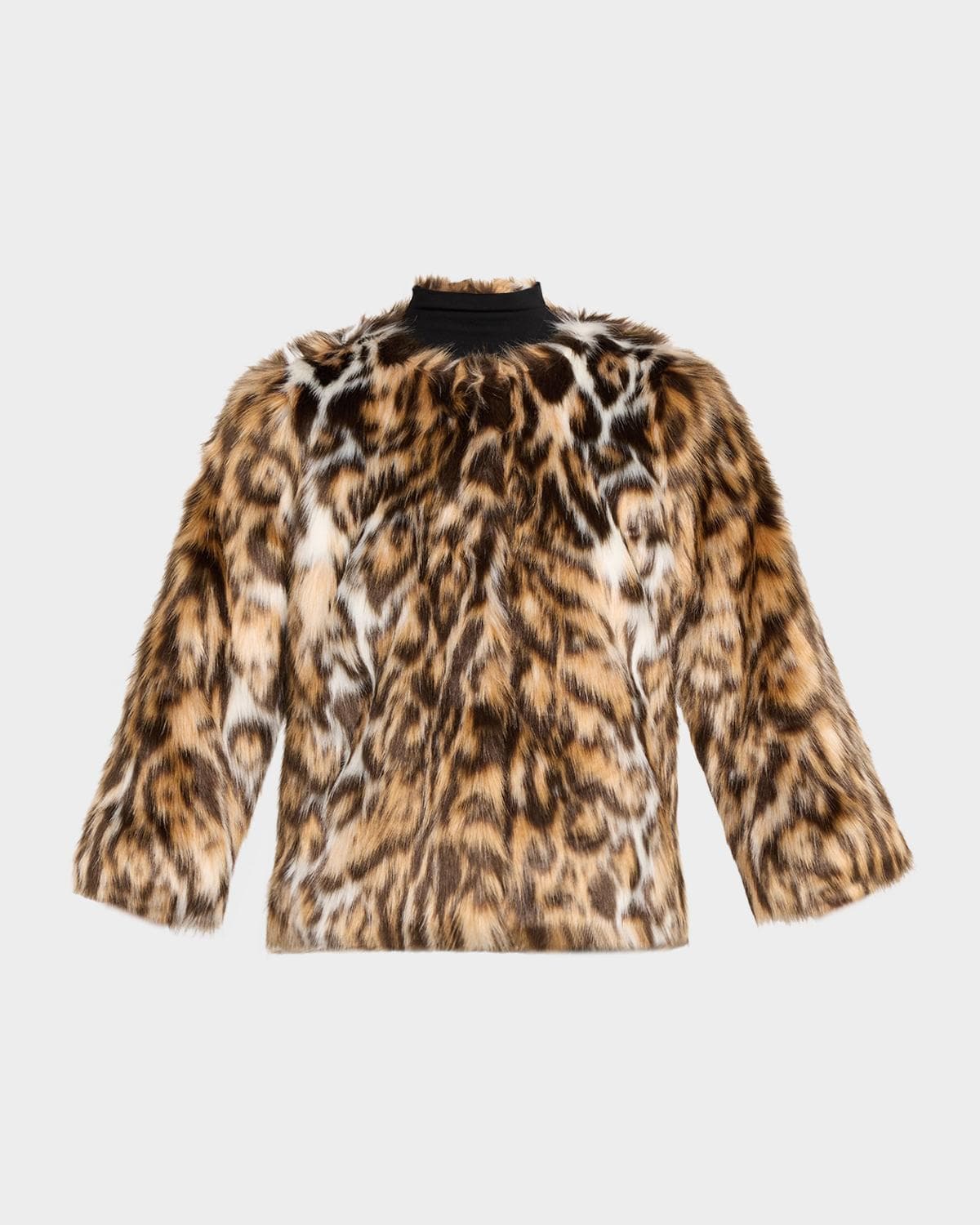 Lyla Grant Fur Free Leopard Faux-Fox Coat