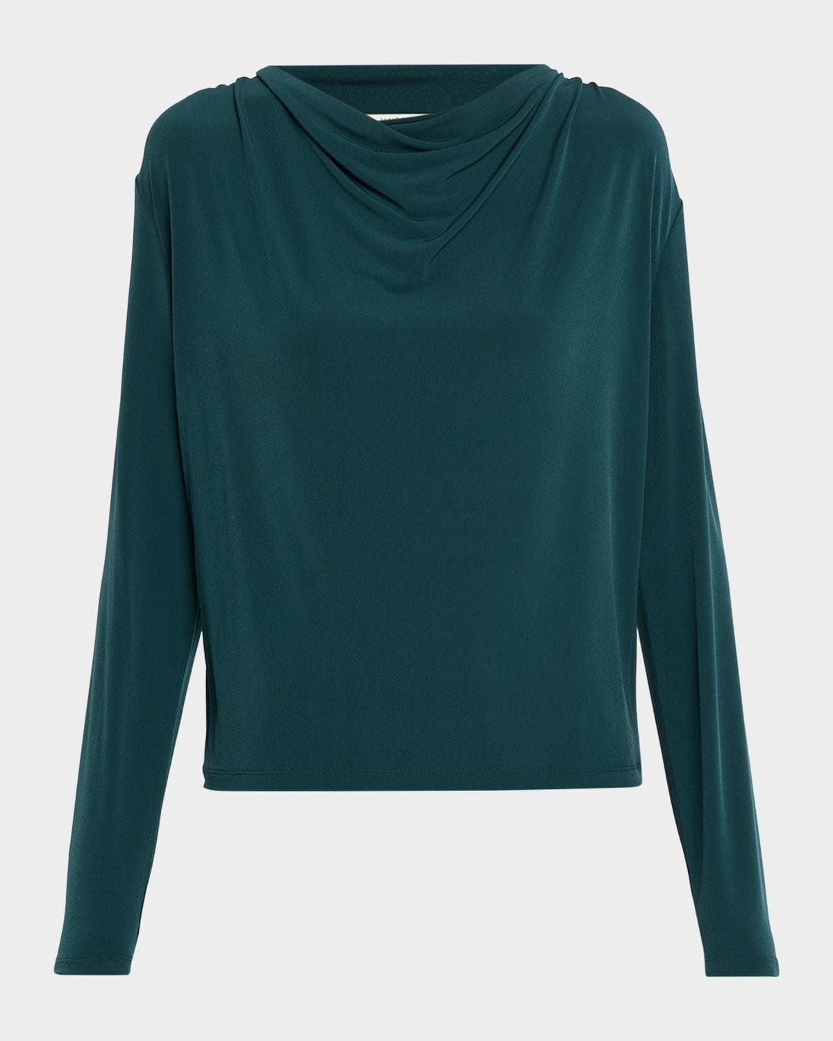 Vince Matte Jersey Cowl-Neck Blouse