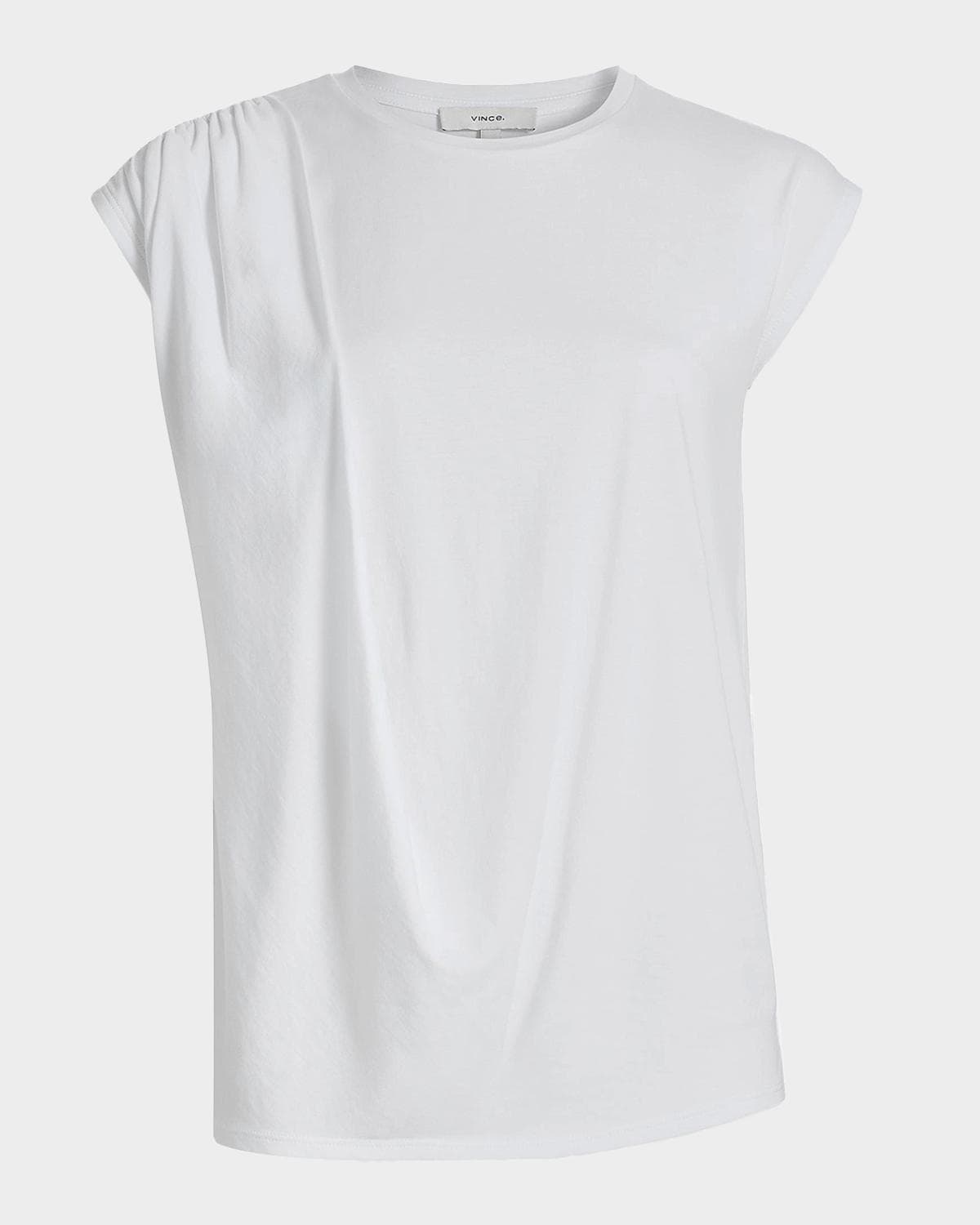 Vince Relaxed Short-Sleeve Draped Tee