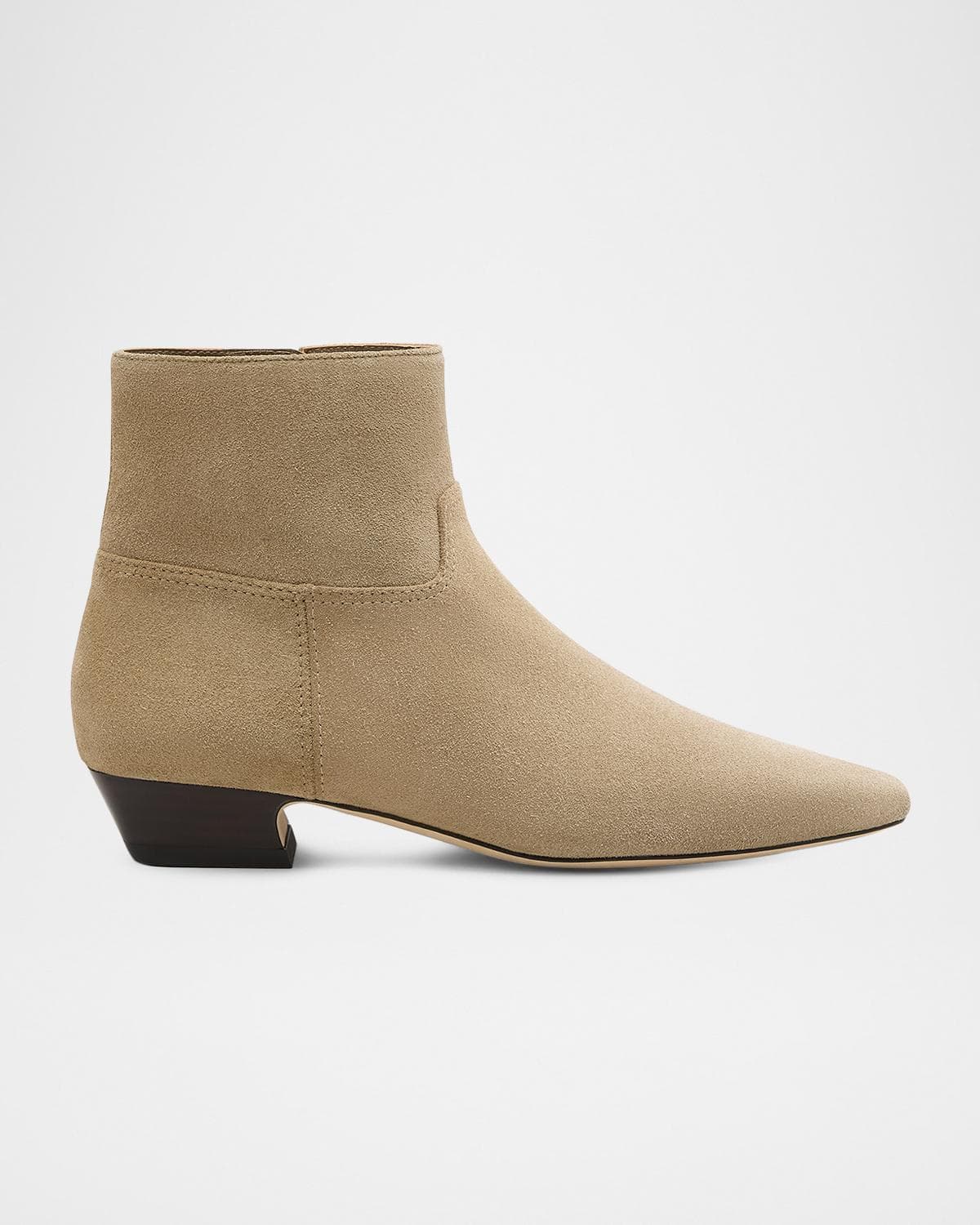 Stuart Weitzman Stassi Suede Zip Ankle Boots · 8