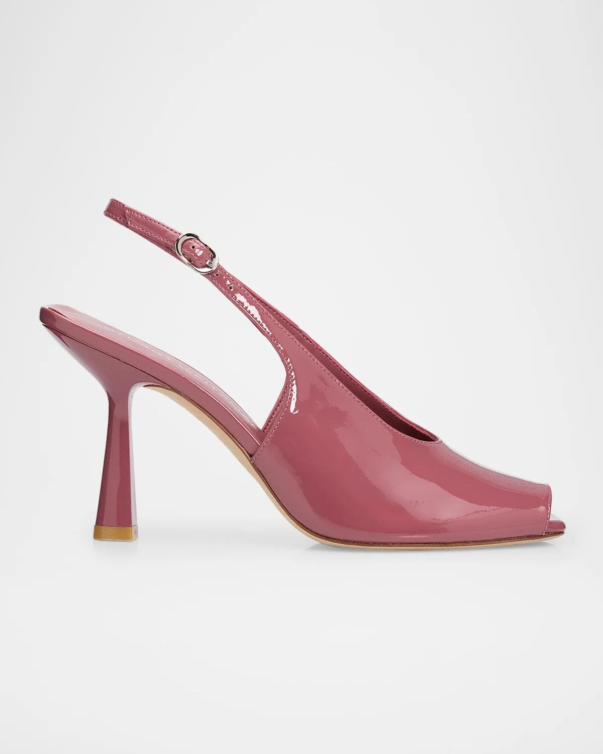 Stuart Weitzman 85mm Val Patent Leather Slingback Pumps
