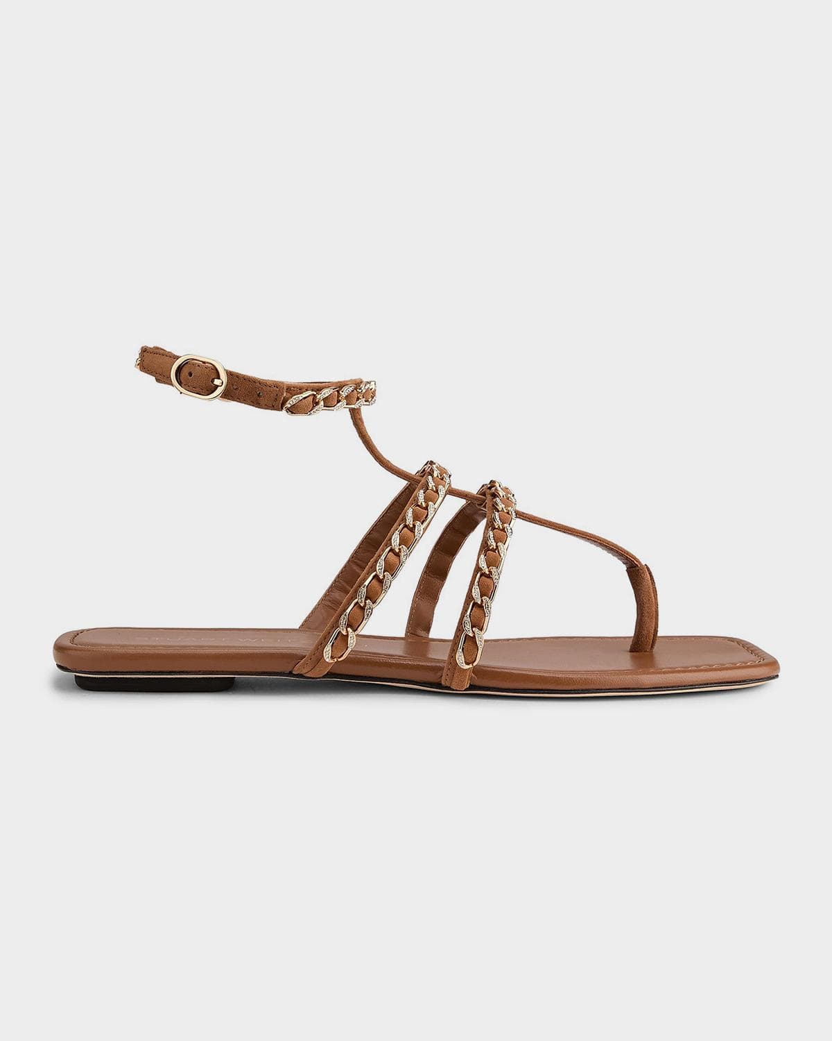 Stuart Weitzman Soluxe Crystal Suede Sandals