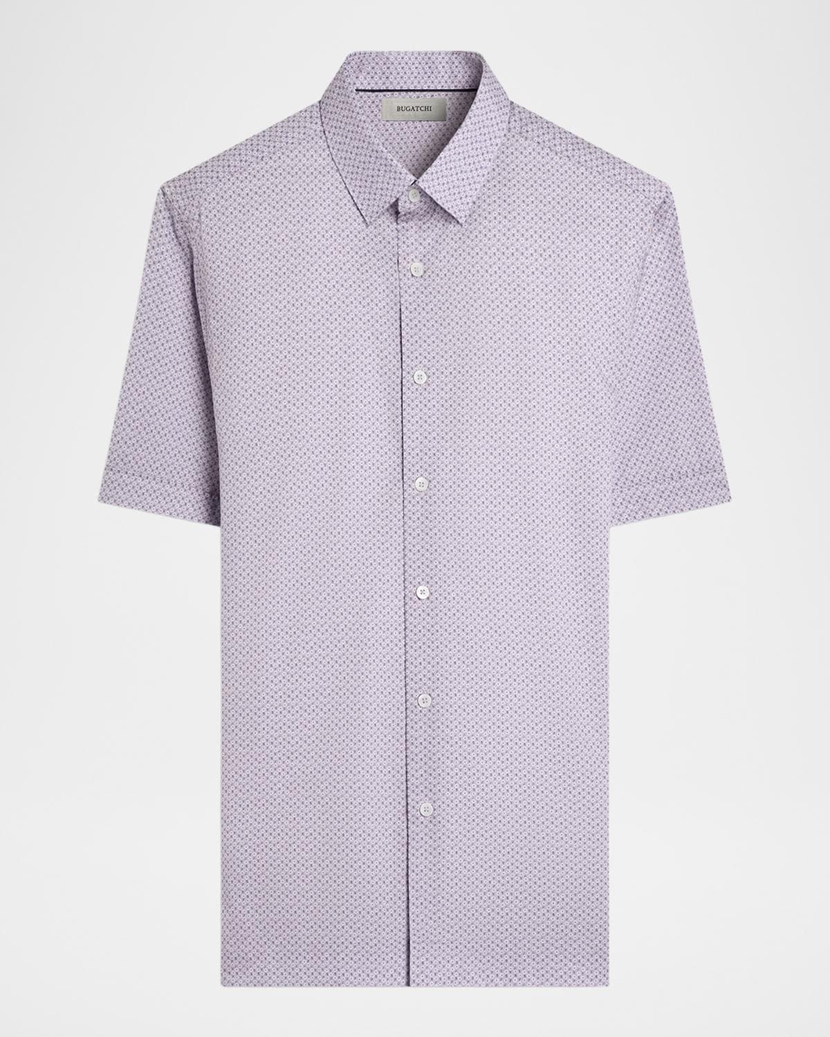 Bugatchi Men's Orson Floral-Print Cotton Short-Sleeve Shirt