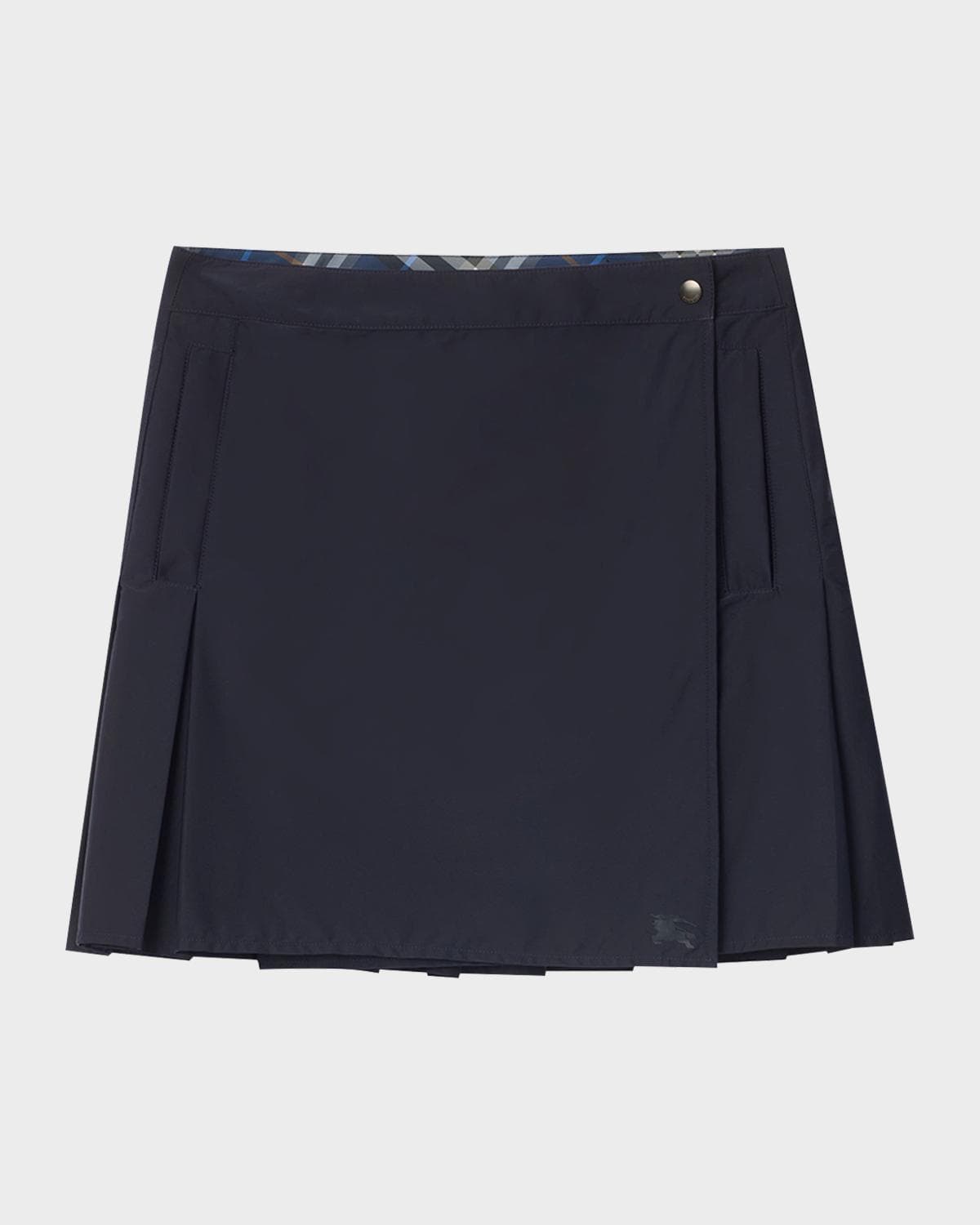 Burberry Nadina Pleated Mini Wrap Skirt