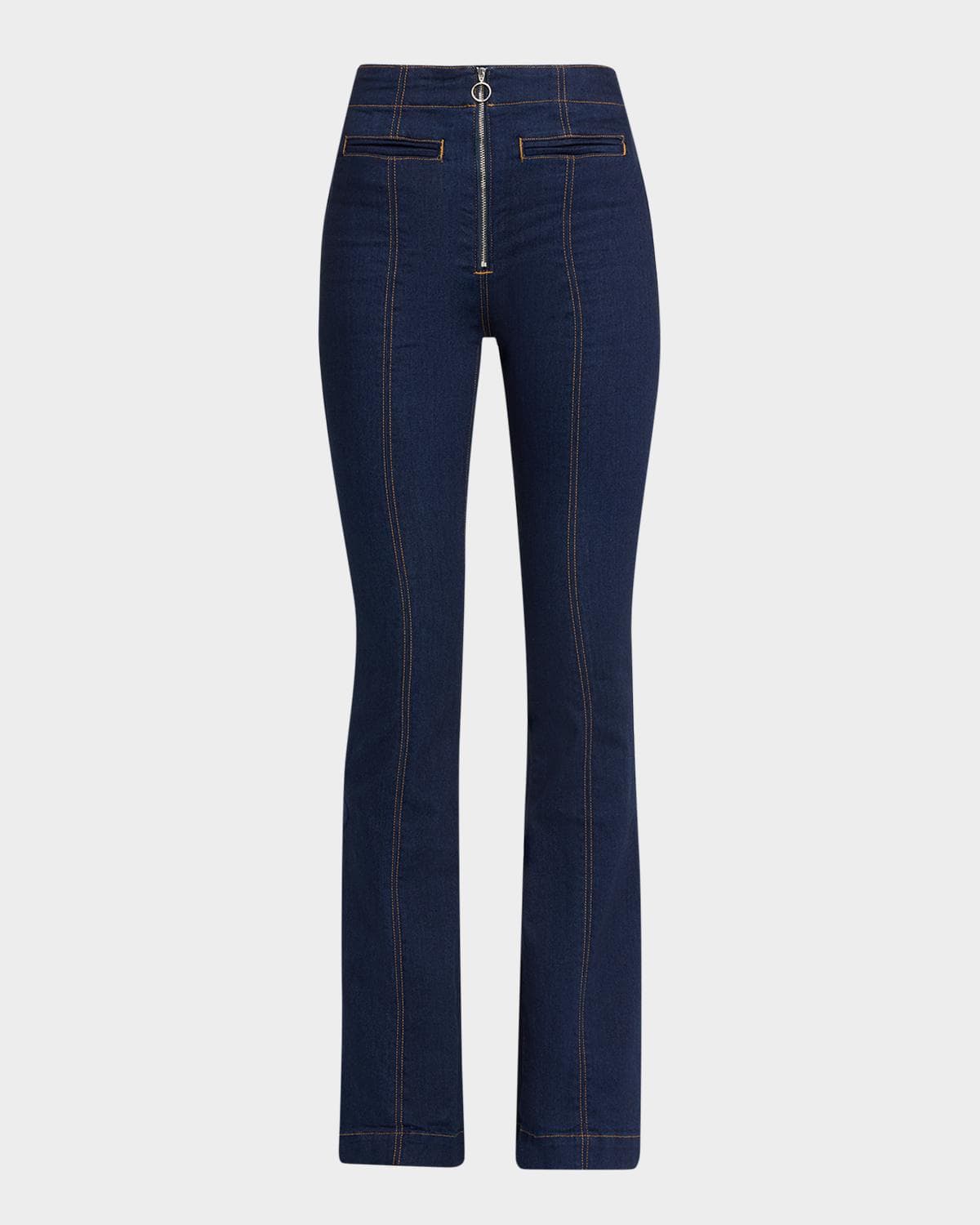 Veronica Beard Beverly High-Rise Skinny Flare Jeans