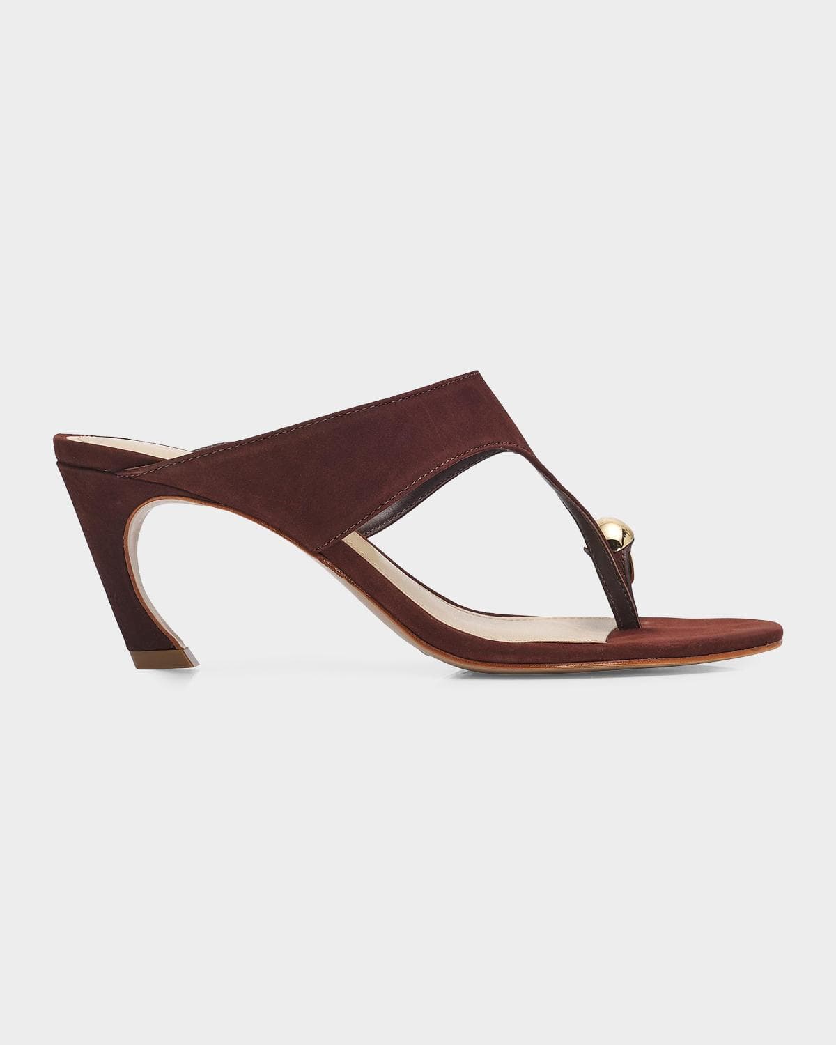 Schutz 70mm Maisie Toe-Ring Nubuck Sandals