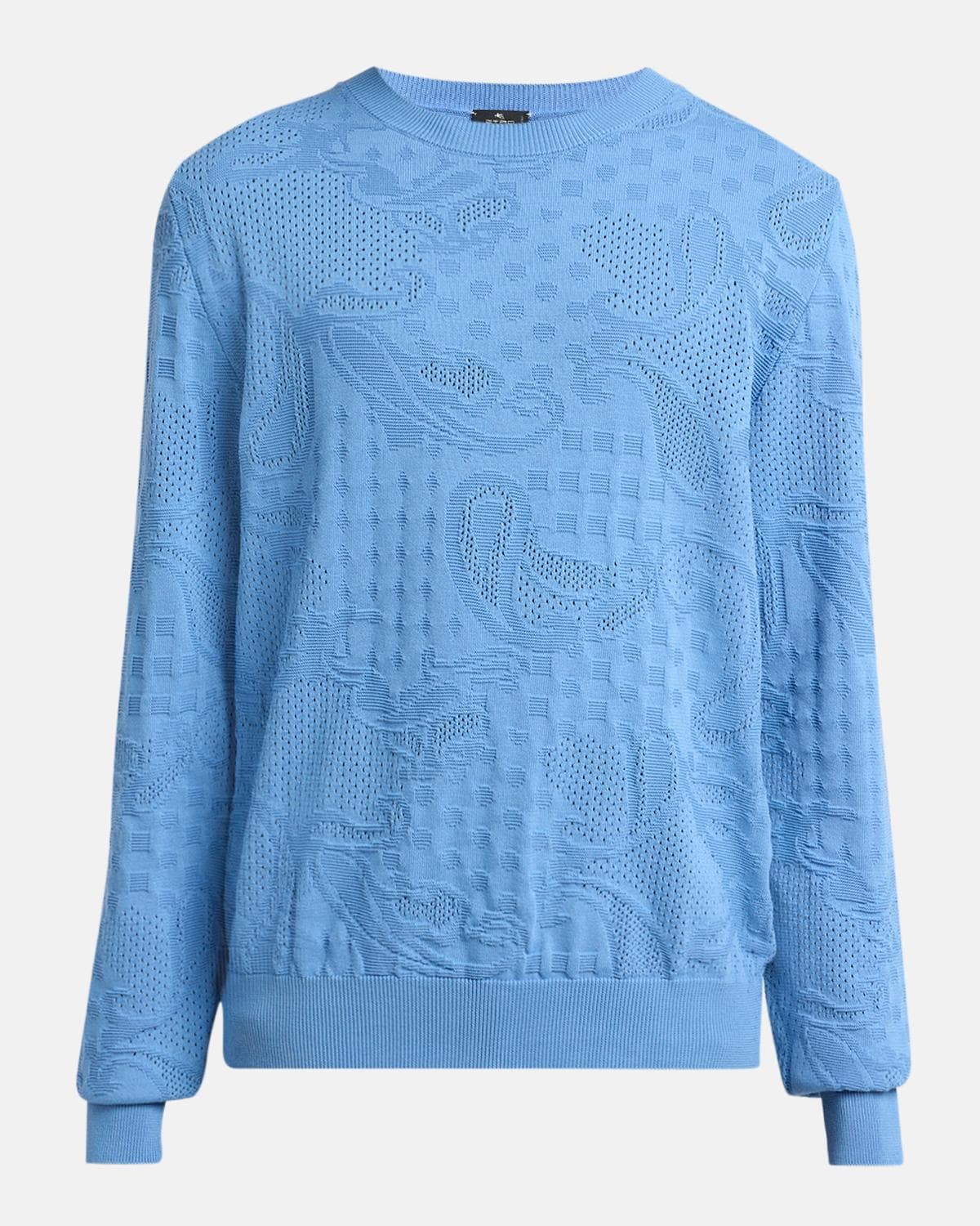 Etro Men's Cotton Tonal Paisley Crewneck Sweater