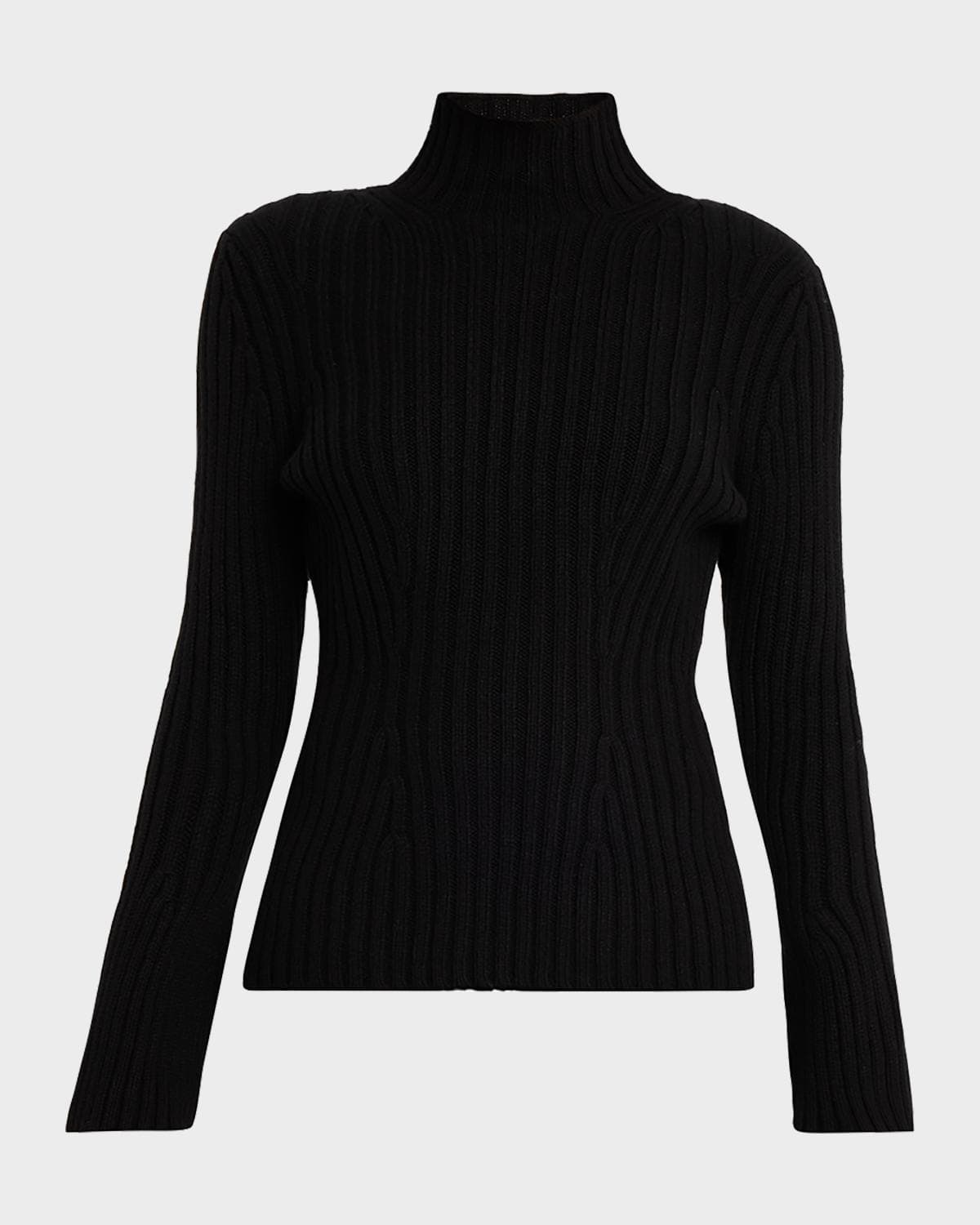 Lafayette 148 New York Ribbed Bell-Sleeve Sweater · LARGE
