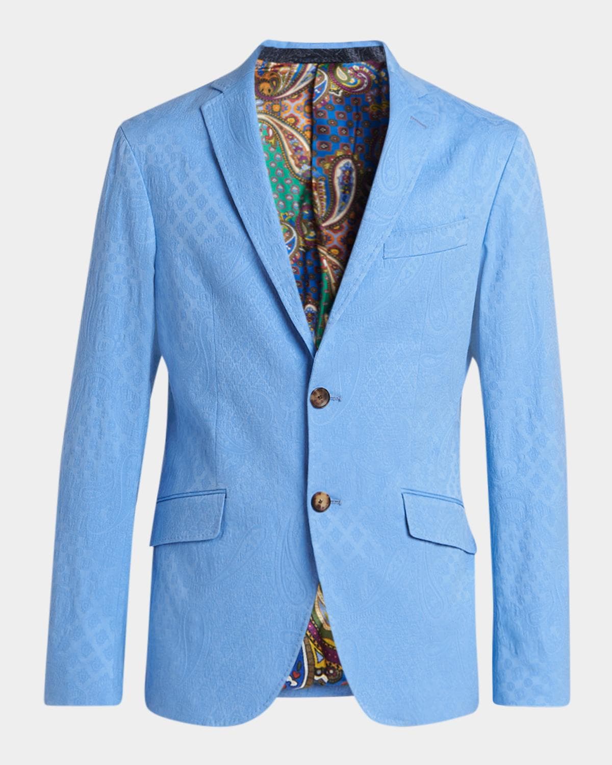 Etro Men's Tonal Paisley Jacquard Two-Button Sport Coat